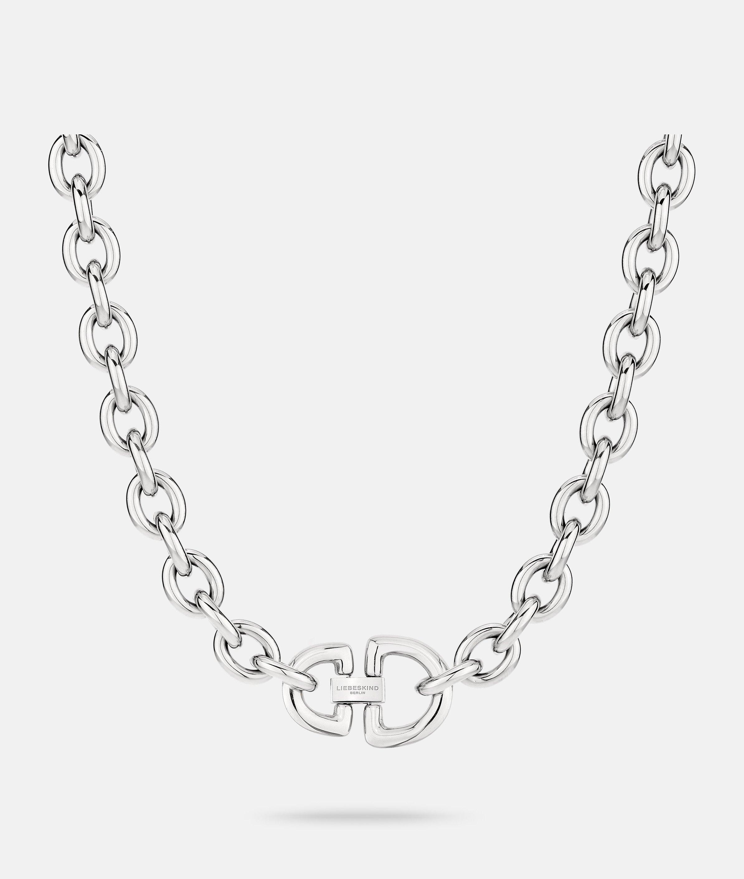 Liebeskind Berlin Kette mit Anhänger »Schmuck Geschenk Edelstahl Halskette The D-Link Statement«