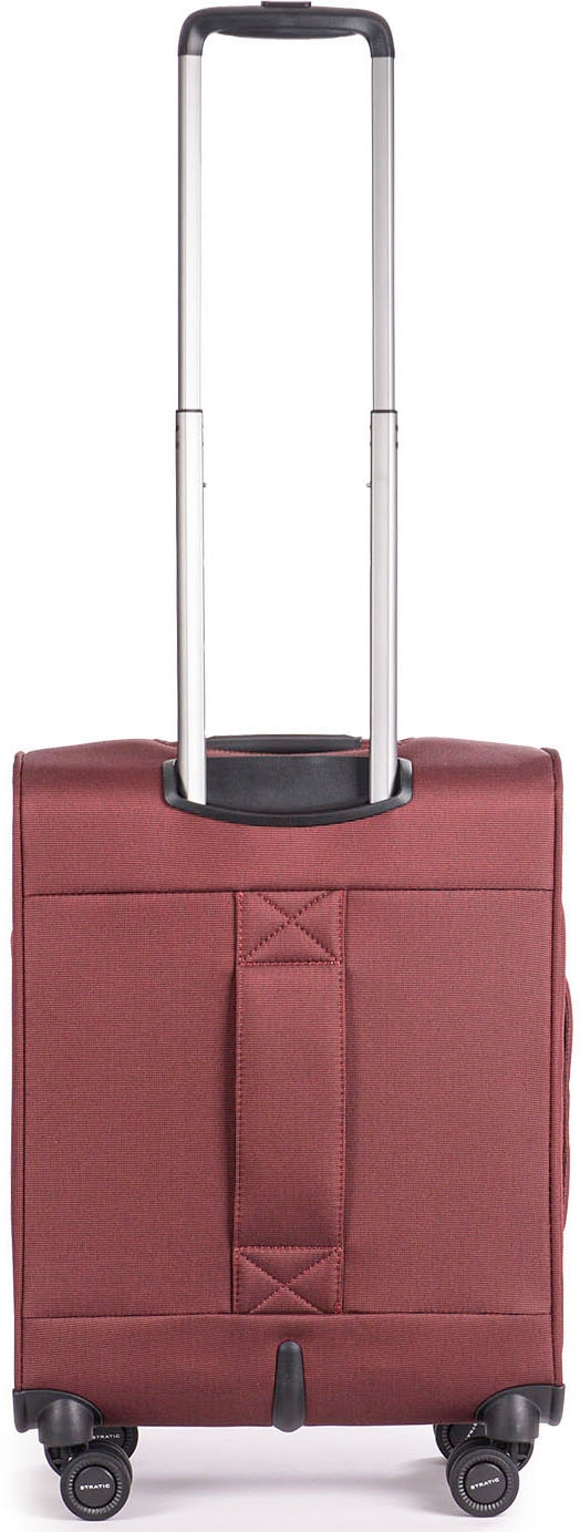 Stratic Weichgepäck-Trolley »Bendigo Light + S, redwine«, 4 Rollen, Handgepäck Reisekoffer Reisegepäck TSA-Zahlenschloss