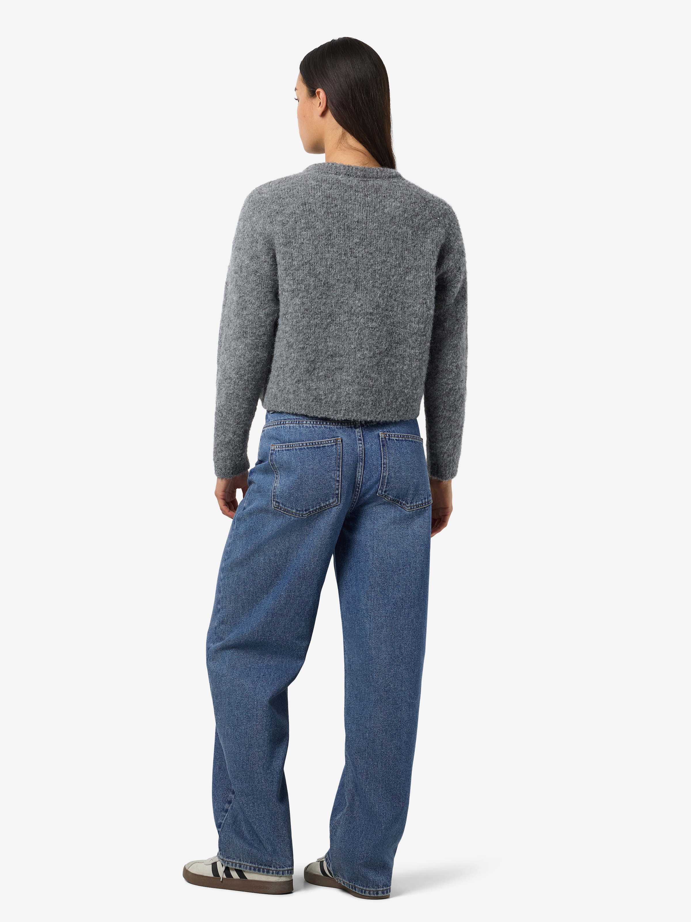 Noisy may Rundhalspullover »NMDOLLY L/S O-NECK KNIT FWD NOOS«