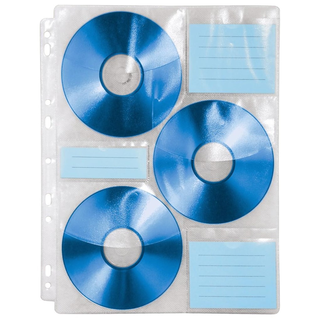 Hama CD-Hülle »CD Index Hüllen für DIN A4 Format, 10 Hüllen für je 6 CDs für Ordner«