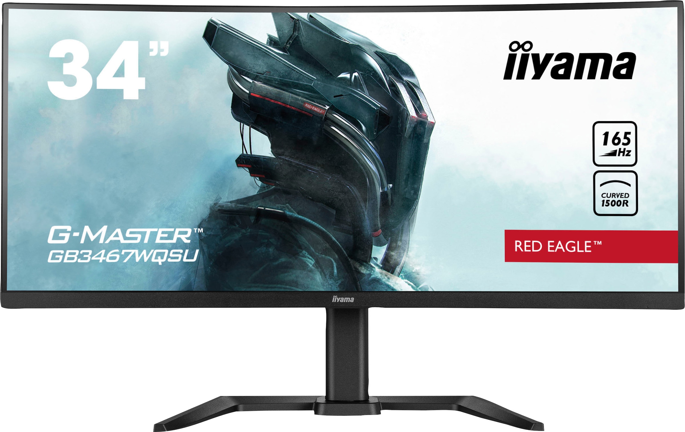 Iiyama Curved-Gaming-Monitor »GB3467WQSU-B5«, 86,4 cm/34 Zoll, 3440 x 1440 px, 165 Hz