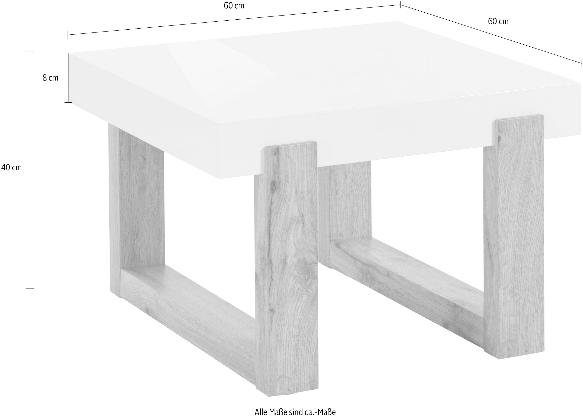 INOSIGN Couchtisch »Solid«, hochglanzfarbener weißer Tischplatte, in zwei unterschiedlichen Größen