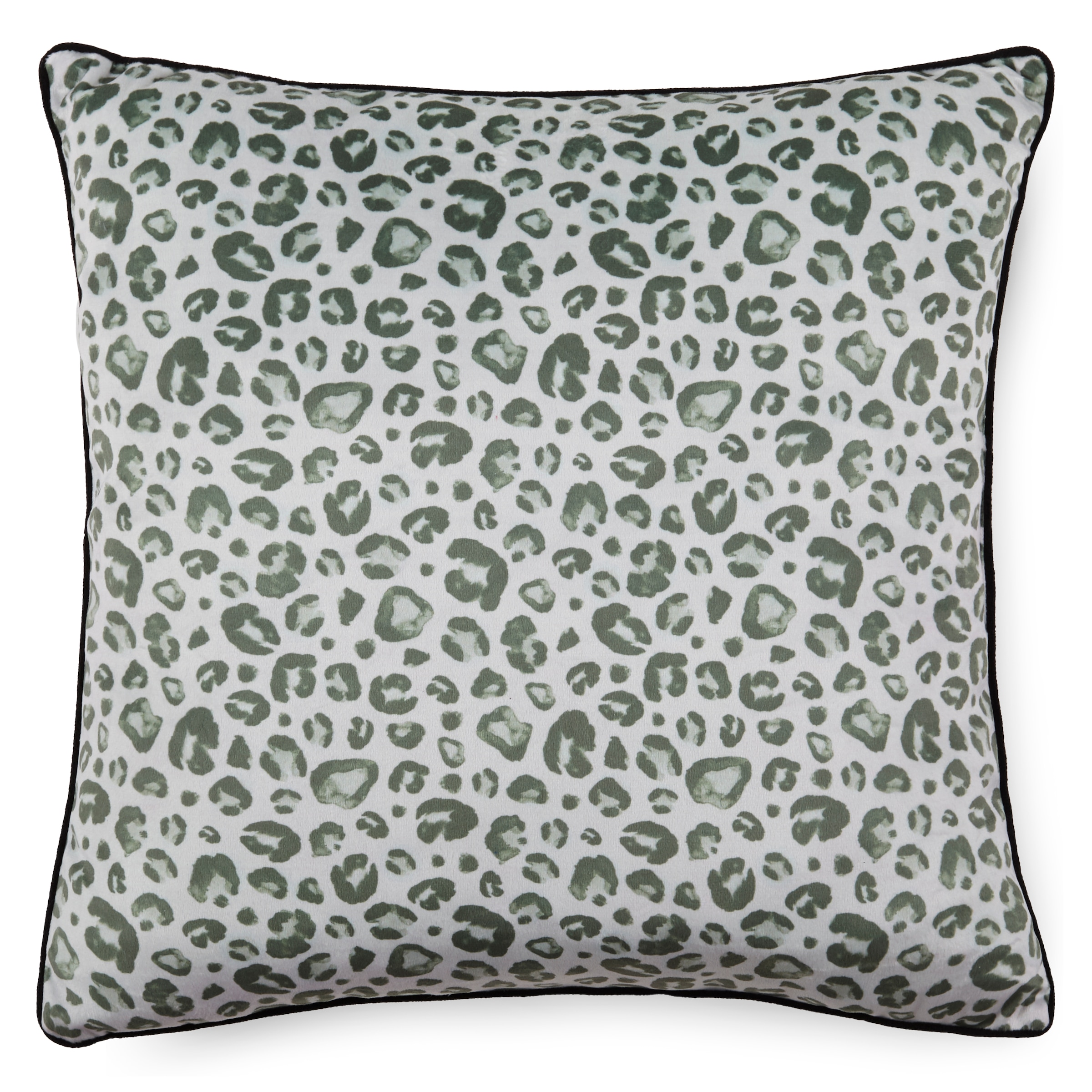 Descanso Dekokissen »Volterra«, Mit Füllung, 1 Stück, Biese, 48x48, Wendeoptik, Weich, Leopard, Weiß