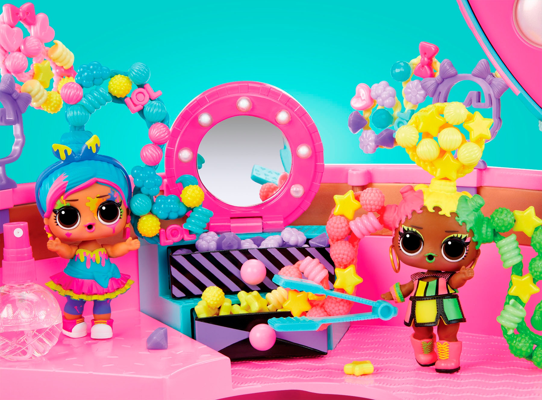 L.O.L. SURPRISE! Kreativset »L.O.L. Surprise Hair Beads Salon«, inklusive Püppchen mit DIY Perlen-Frisuren