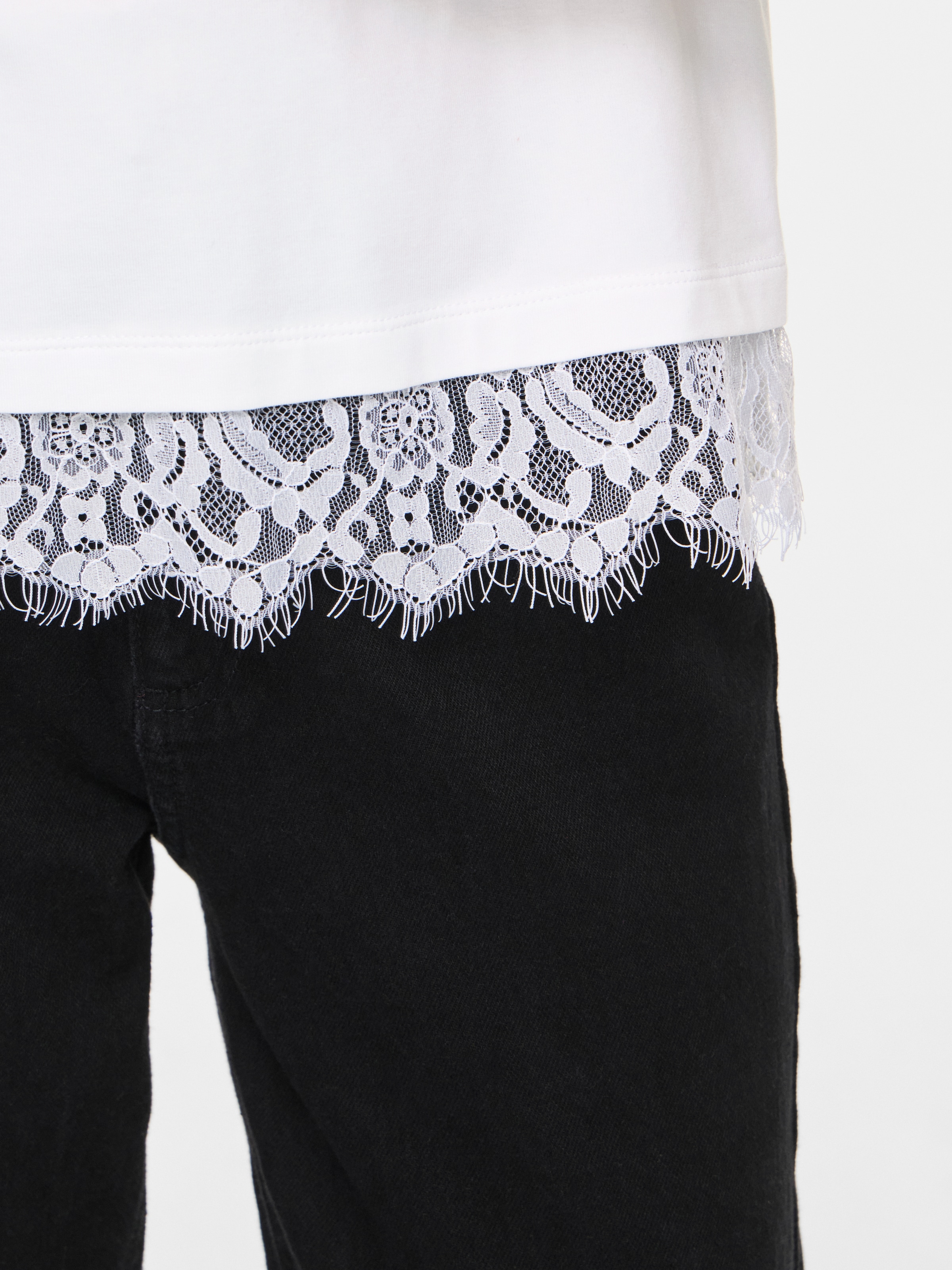 Vila Spitzenshirt »VINORA S/S LACE T-SHIRT - NOOS« Baumwollmischung, regular fit, mit Spitze