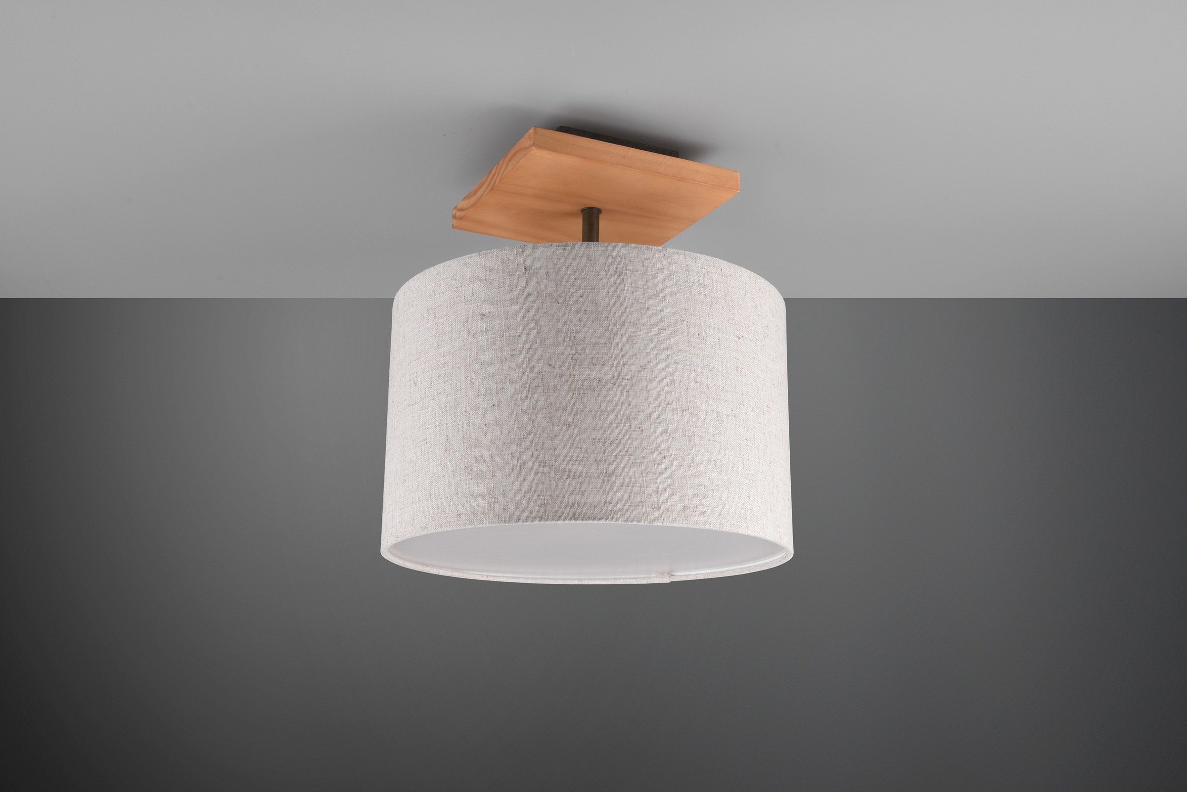 TRIO Leuchten Deckenleuchte »ELMAU«, 1 flammig, Leuchtmittel E27 | ohne Leuchtmittel, Ã˜ 35cm, Höhe 36,5cm, Holzdeko, E27 Leuchtmittel frei wählbar