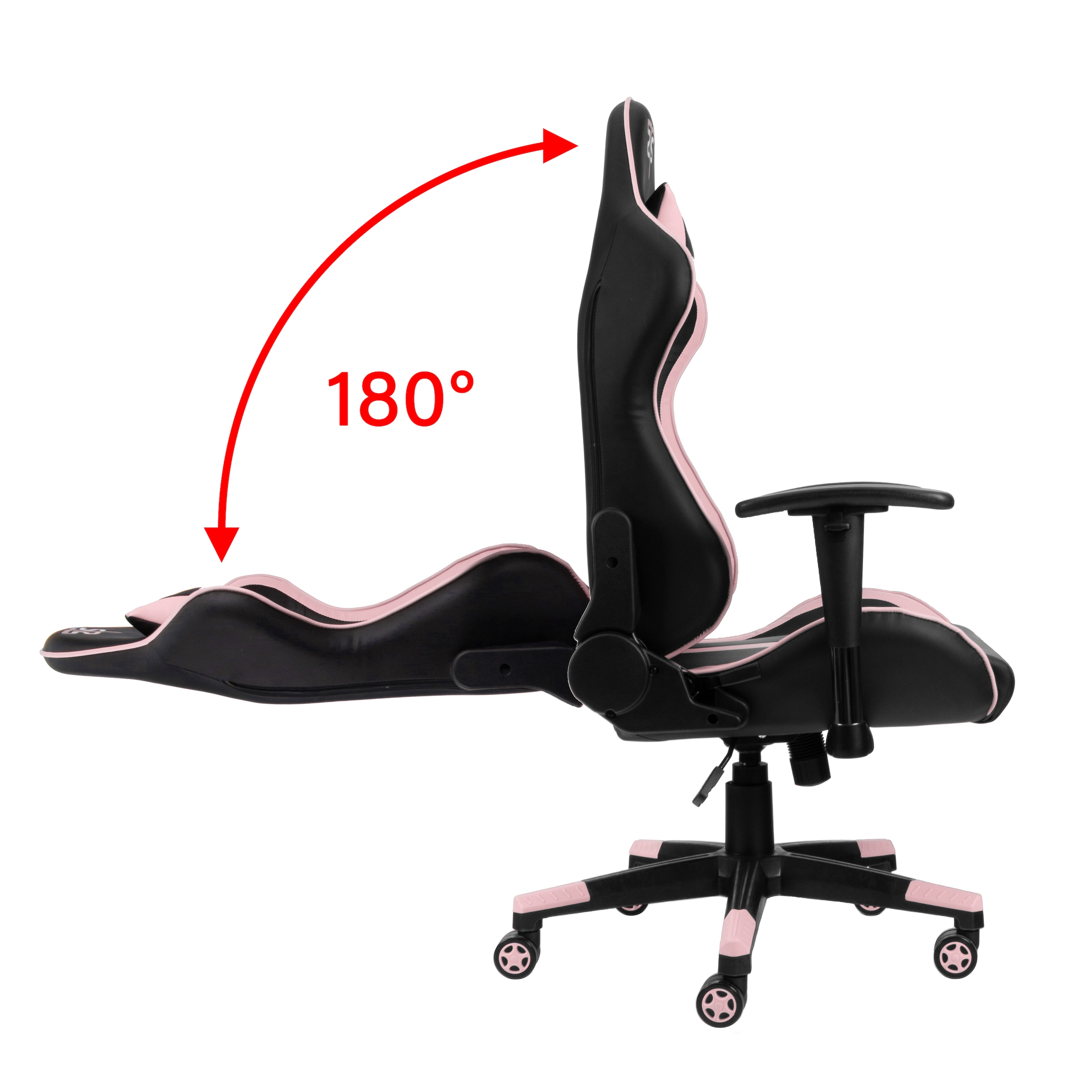 Hyrican Gaming-Stuhl »"Striker Copilot" schwarz/pink, Kunstleder, ergonomischer Gamingstuhl«, Bürostuhl, Schreibtischstuhl, geeignet für Jugendliche und Erwachsene
