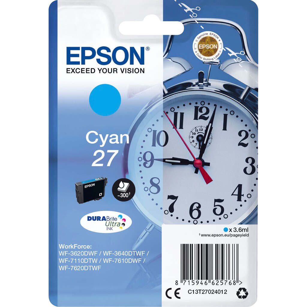 Epson Tintenpatrone »27 DURAbrite Ultra«, (Packung, 1 St.)