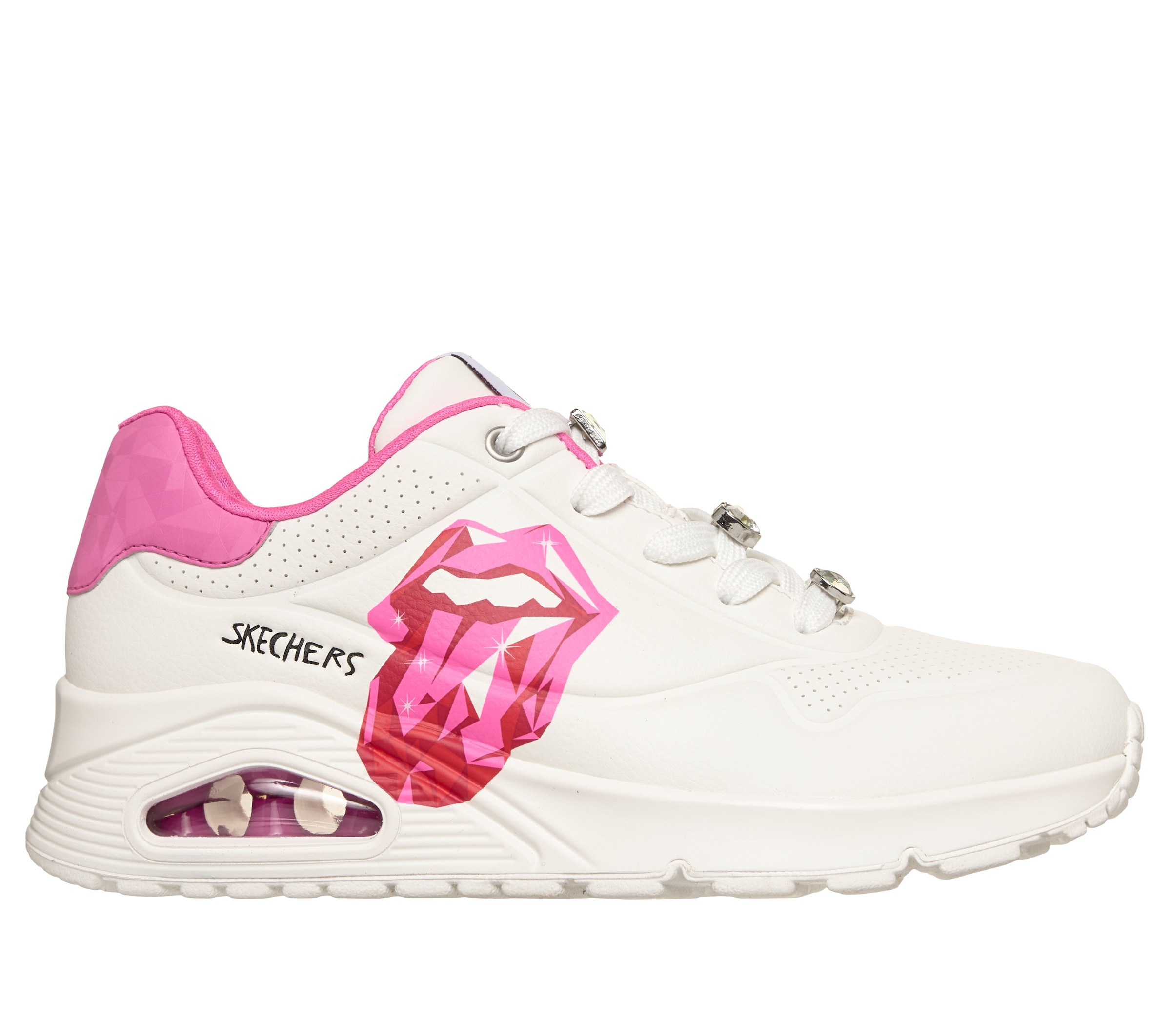 Skechers Sneaker »UNO-DIAMOND STONES«  Trendsneaker, Halbschuh, Schnürschuh mit Schmuckelemente