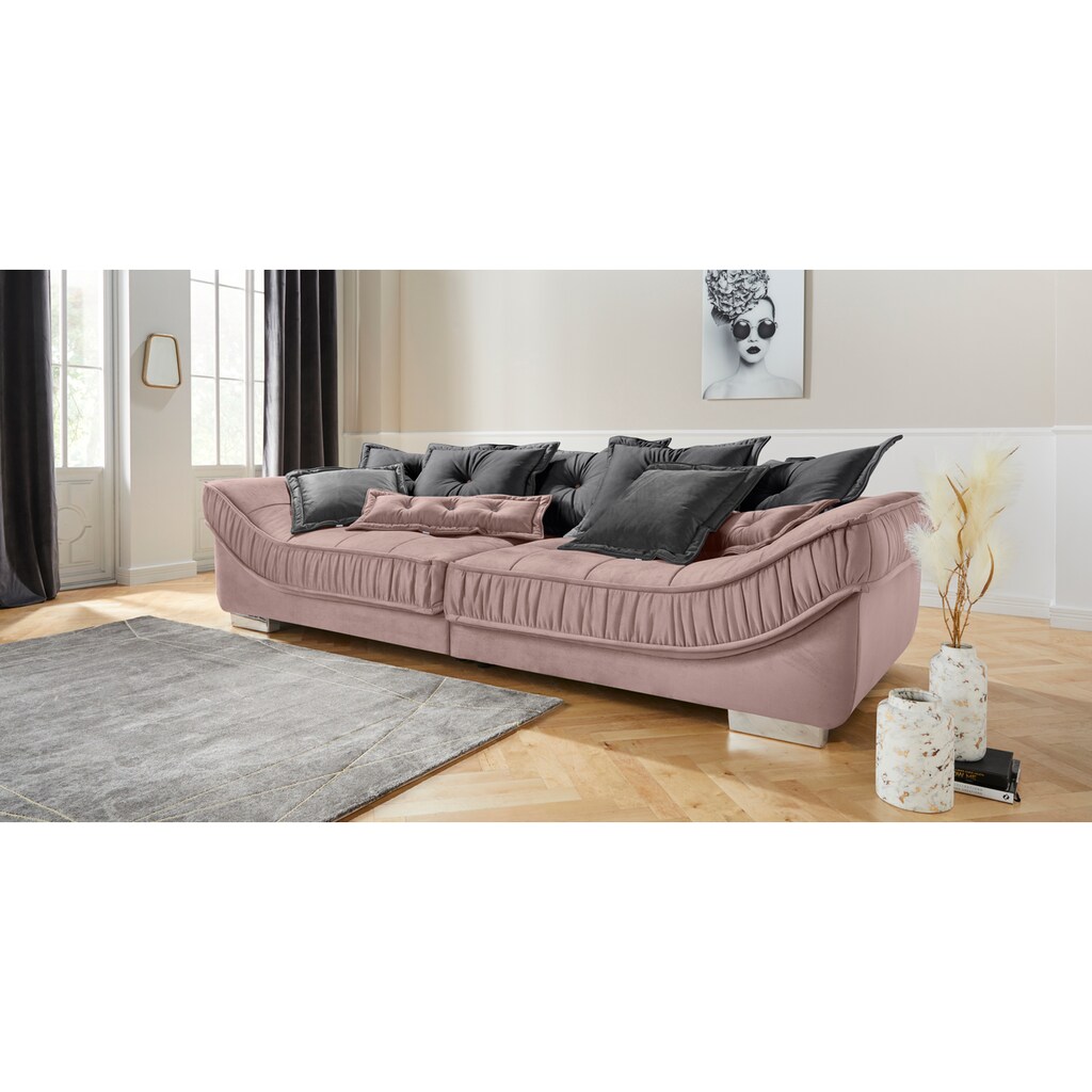 Leonique Big-Sofa »Diwan«, Breite 300 cm, lose Zier- und Rückenkissen