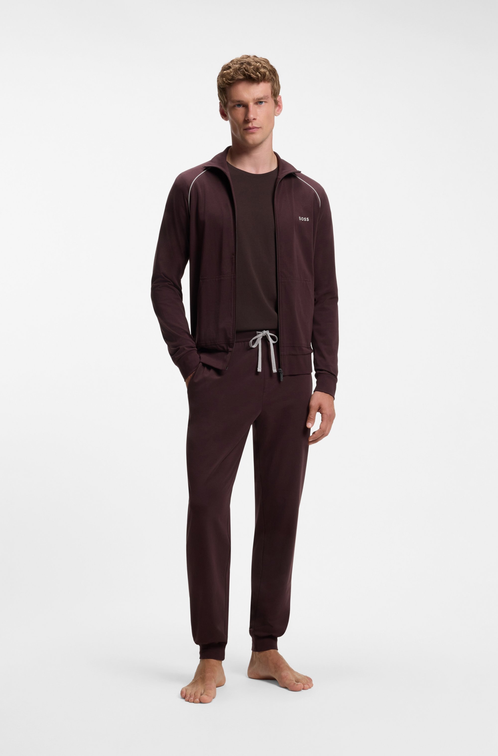 BOSS Langarmshirt »Mix&Match LS« mit Logoschriftzug