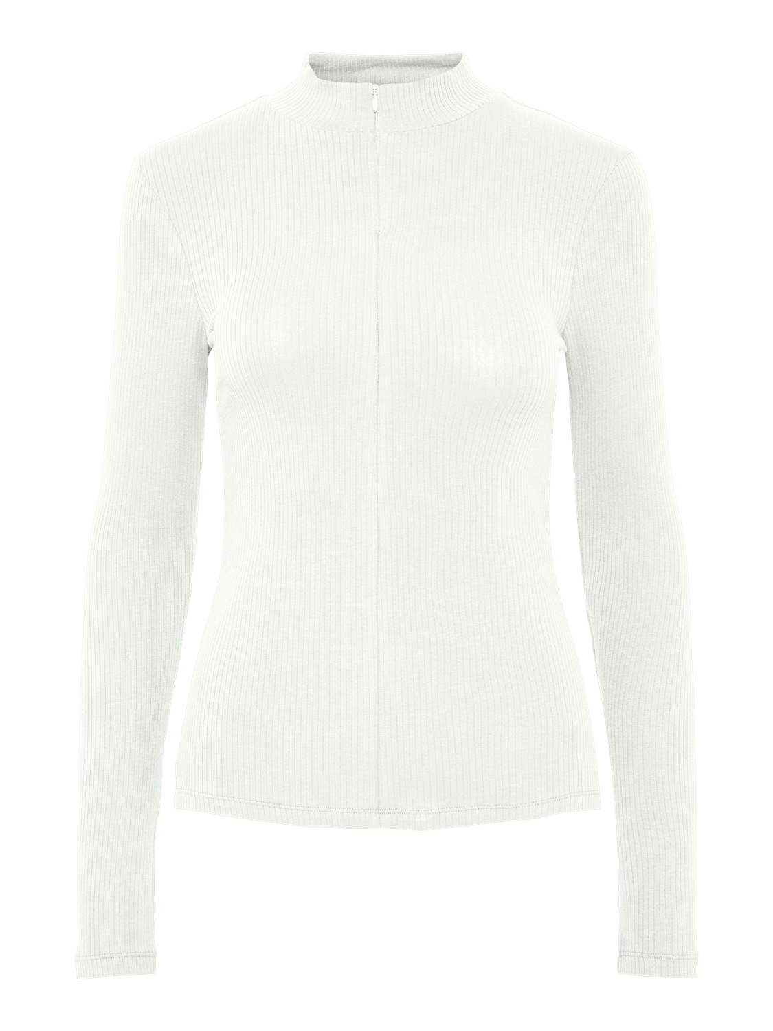 pieces Stehkragenshirt »PCKITTE ZIP LS T-NECK TOP NOOS BC«