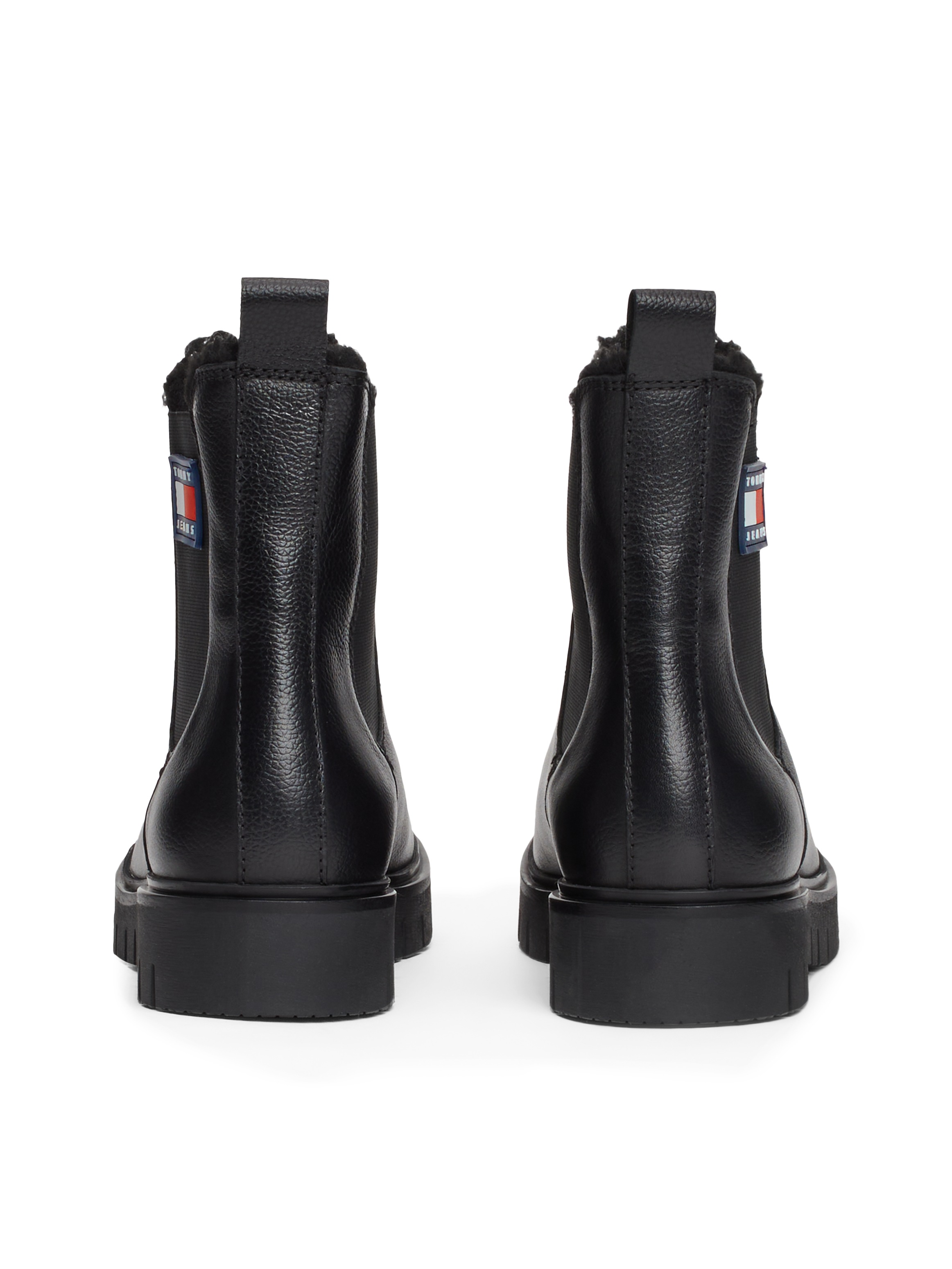 Tommy Jeans Winterboots »TJW CHELSEA BOOT WL«, Blockabsatz, Plateau, Chelseaboots, Schlupfschuh mit seitlichem Logo