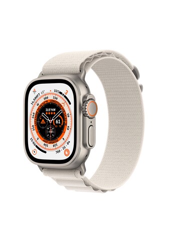 Apple Smartwatch »Ultra, GPS + Cellular, Titan, 49 mm mit Alpinarmband, L«, (Watch OS) kaufen