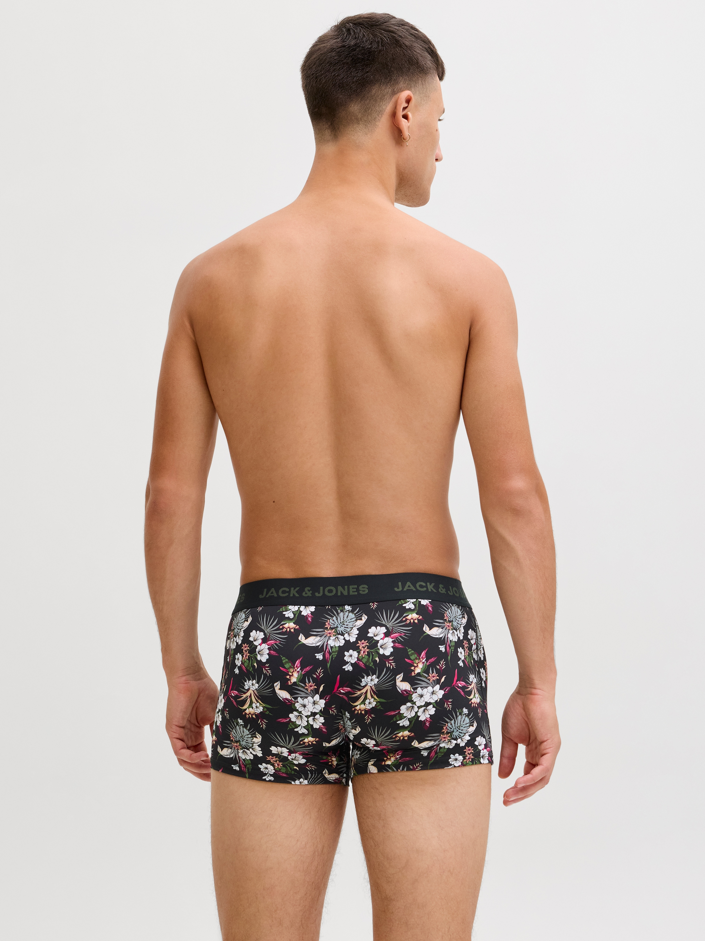 Jack & Jones Funktionsboxer »JACFLOWER aus Microfaserqualität und schnelltrocknendem Material«, 3 Stk. unifarben mit Farbeinsatz, modisch, eng anliegend, Microfaser