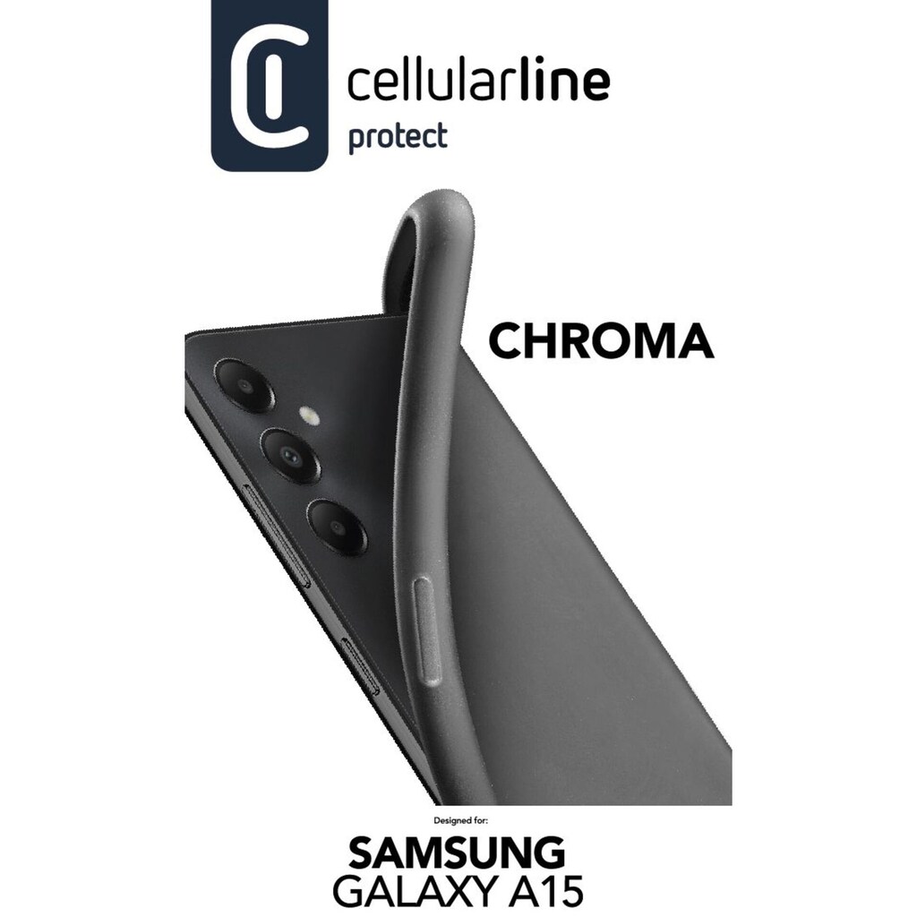 Cellularline Handyhülle »Chroma Case für Samsung Galaxy A15 5G«, Backcover, Schutzhülle, Smartphonehülle, stoßfest