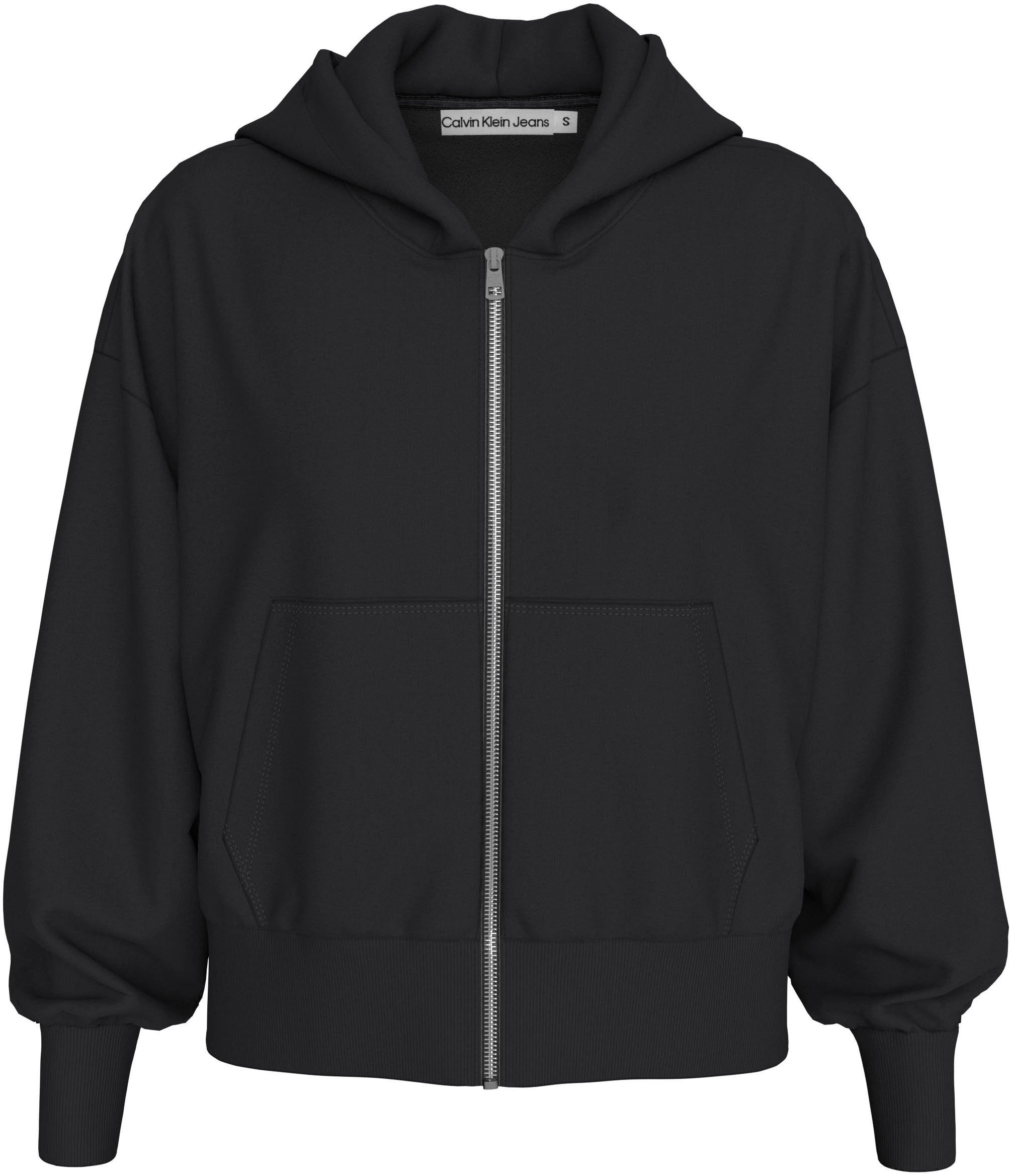 Calvin Klein Jeans Plus Sweatjacke »PLUS DIFFUSED CK ZIP-THROUGH«, in Großen Größen mit Backprint