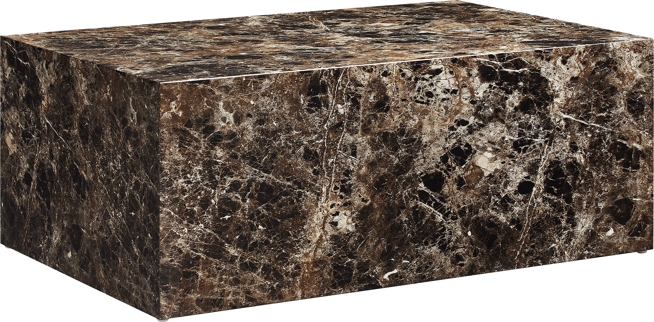 SalesFever Couchtisch »Almeria Beistelltisch B/T 90/60 cm«, rechteckig 90x60 cm, in Marmoroptik foliert