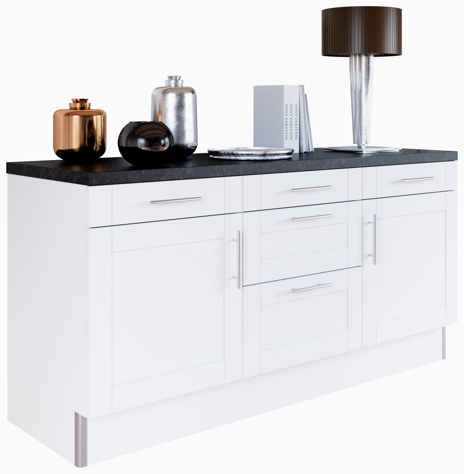 KOCHSTATION Küche »KS-Ahus«, 180 cm breit, ohne E-Geräte, Soft Close Funktion, MDF Fronten