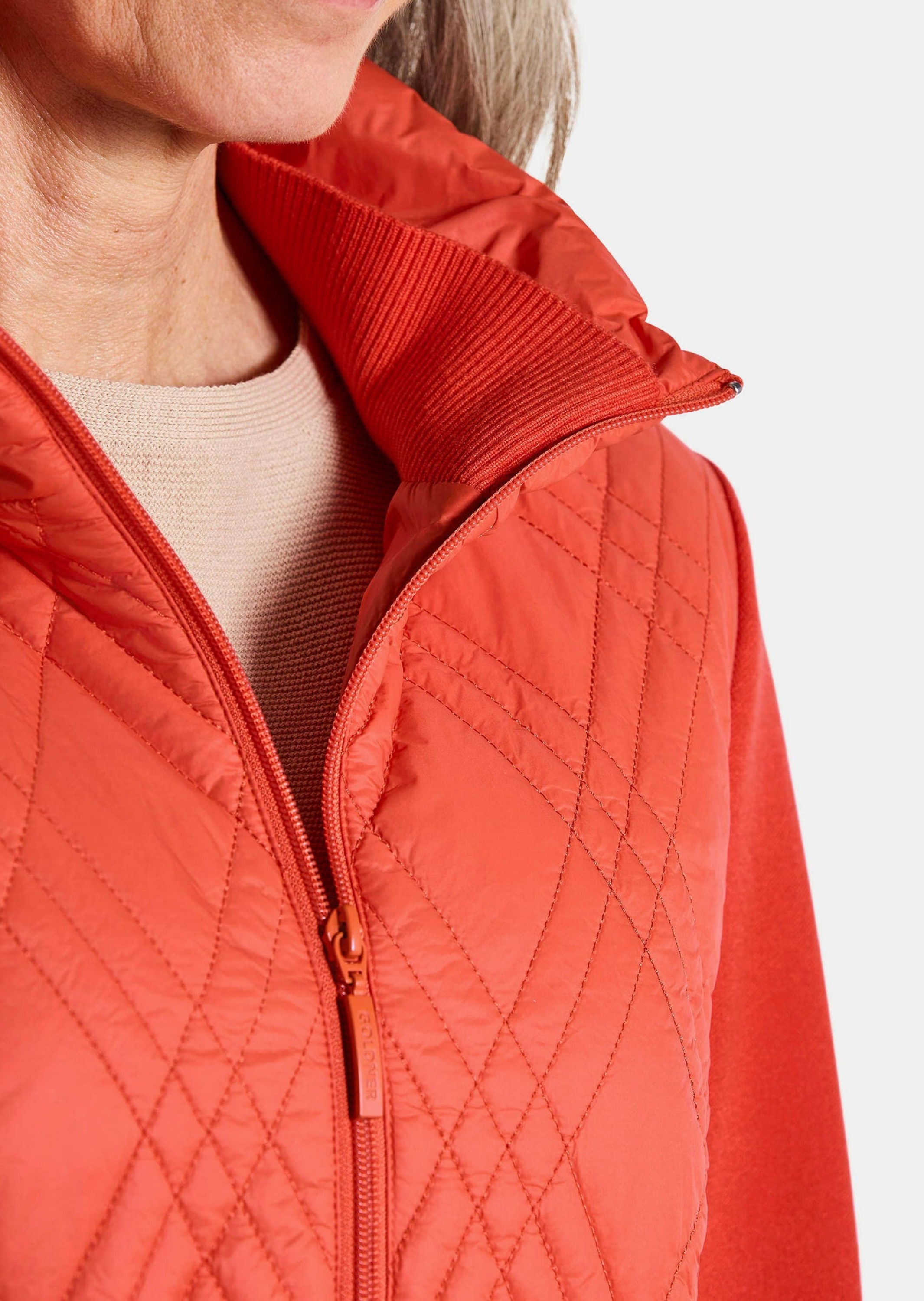 GOLDNER Kurzjacke »Kurzgröße Übergangsjacke aus Strick und Stepp«