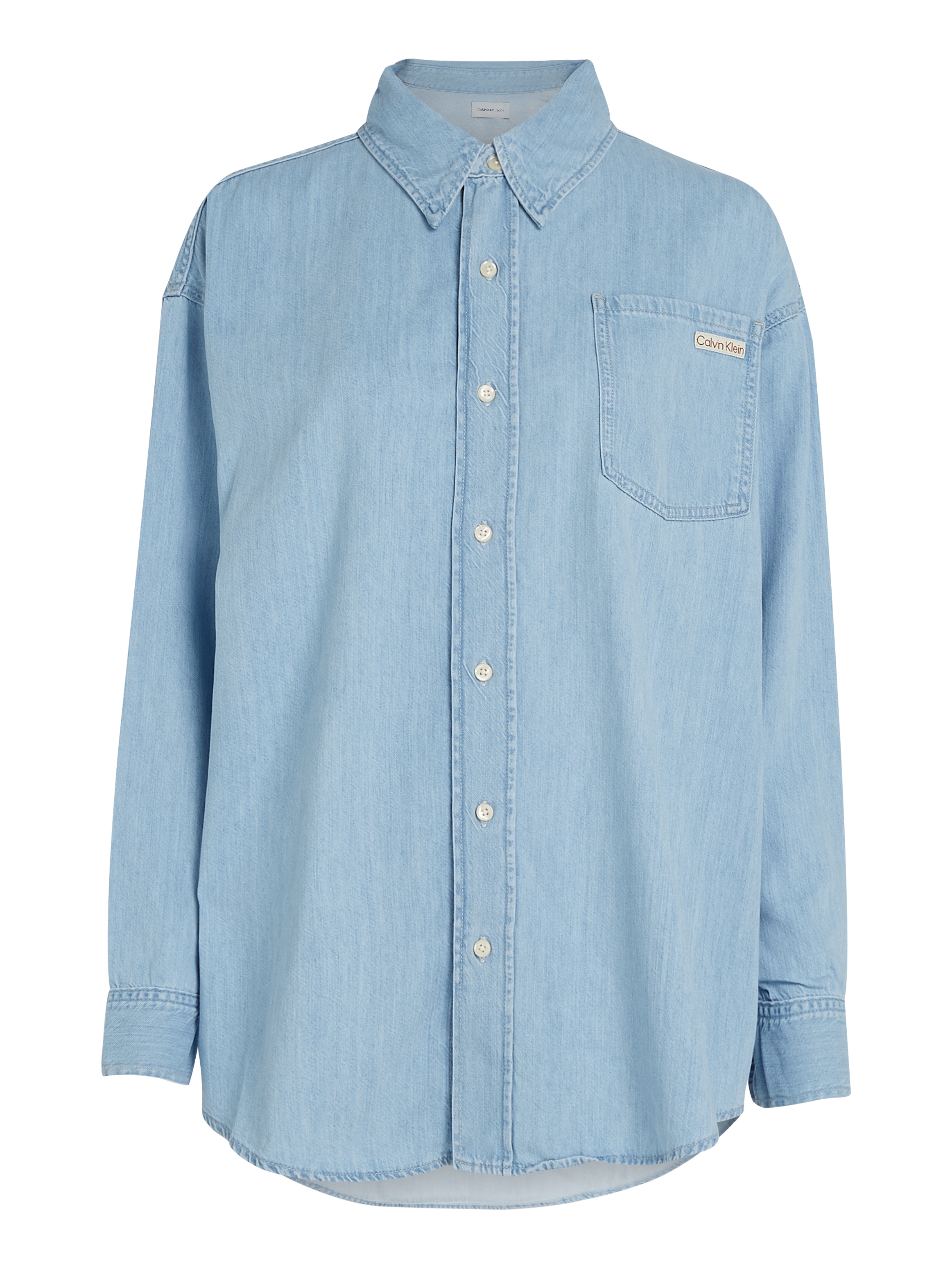 Calvin Klein Jeans Jeansbluse »OVERSIZED LS DENIM SHIRT«, mit Logostickerei