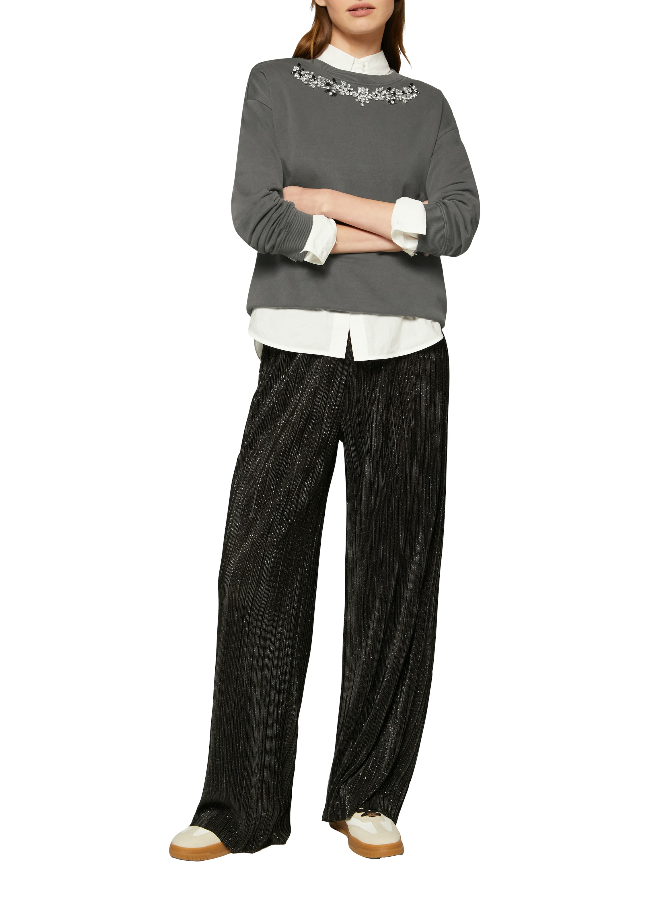s.Oliver Sweatshirt , mit dekorativen Steinen
