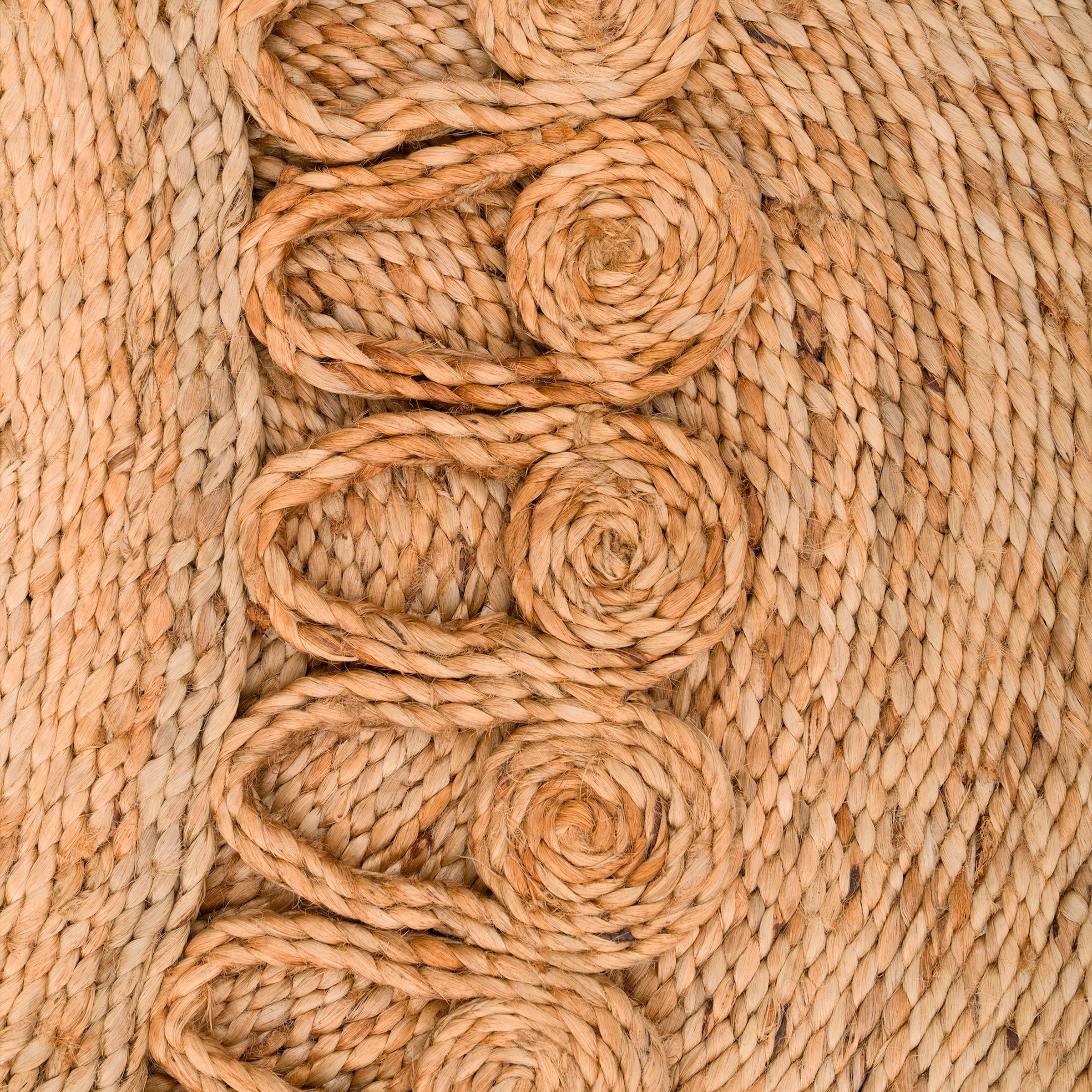 Paco Home Teppich »Viborg 597«, rund, 13 mm Höhe, handgefertigter Natur-Teppich, Jute, Modern, Boho, Ethno