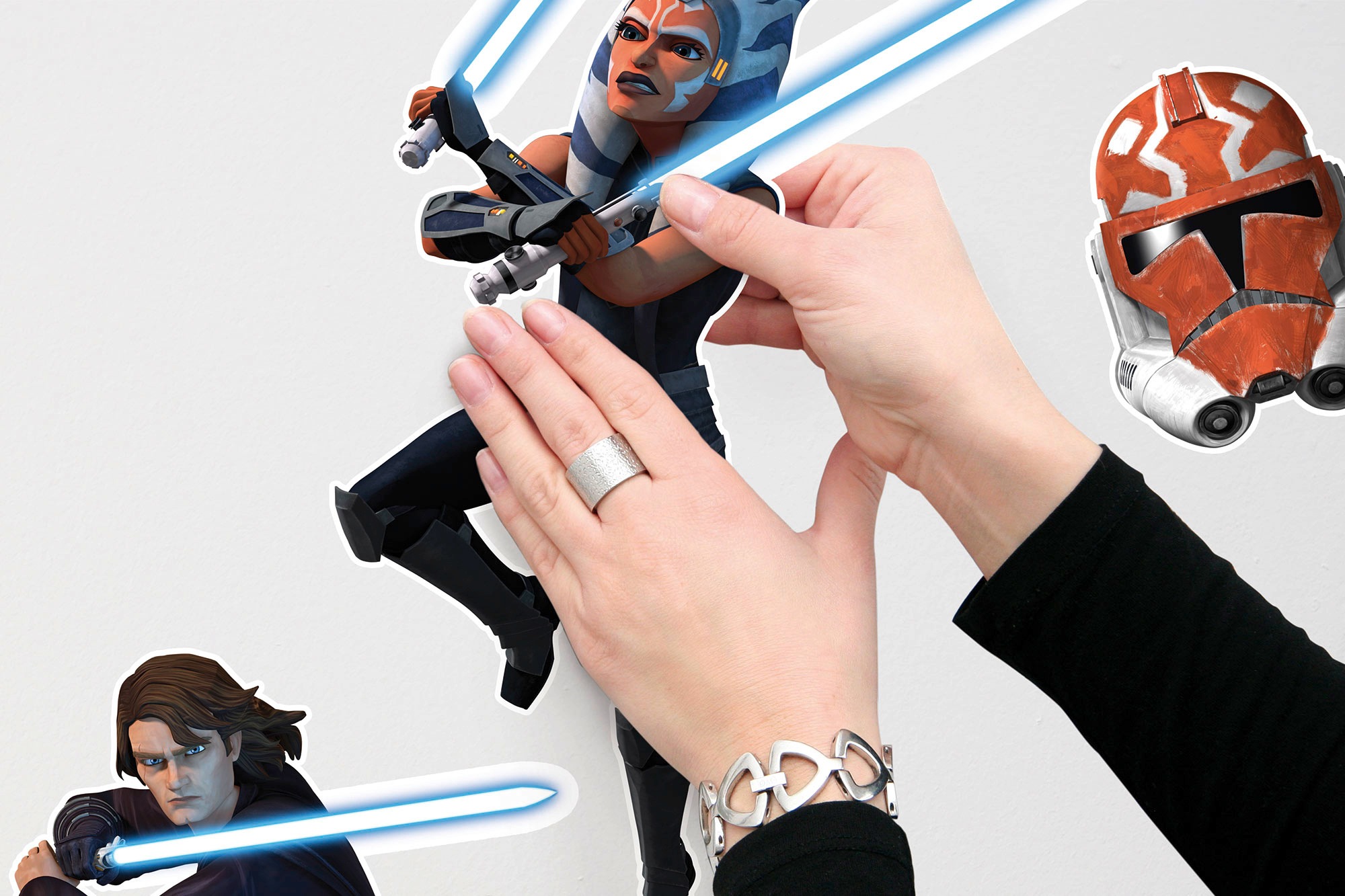 Komar Wandtattoo »Clone Wars Showdown - Größe 100 x 70 cm« selbstklebend, Wandsticker, Kinderzimmer