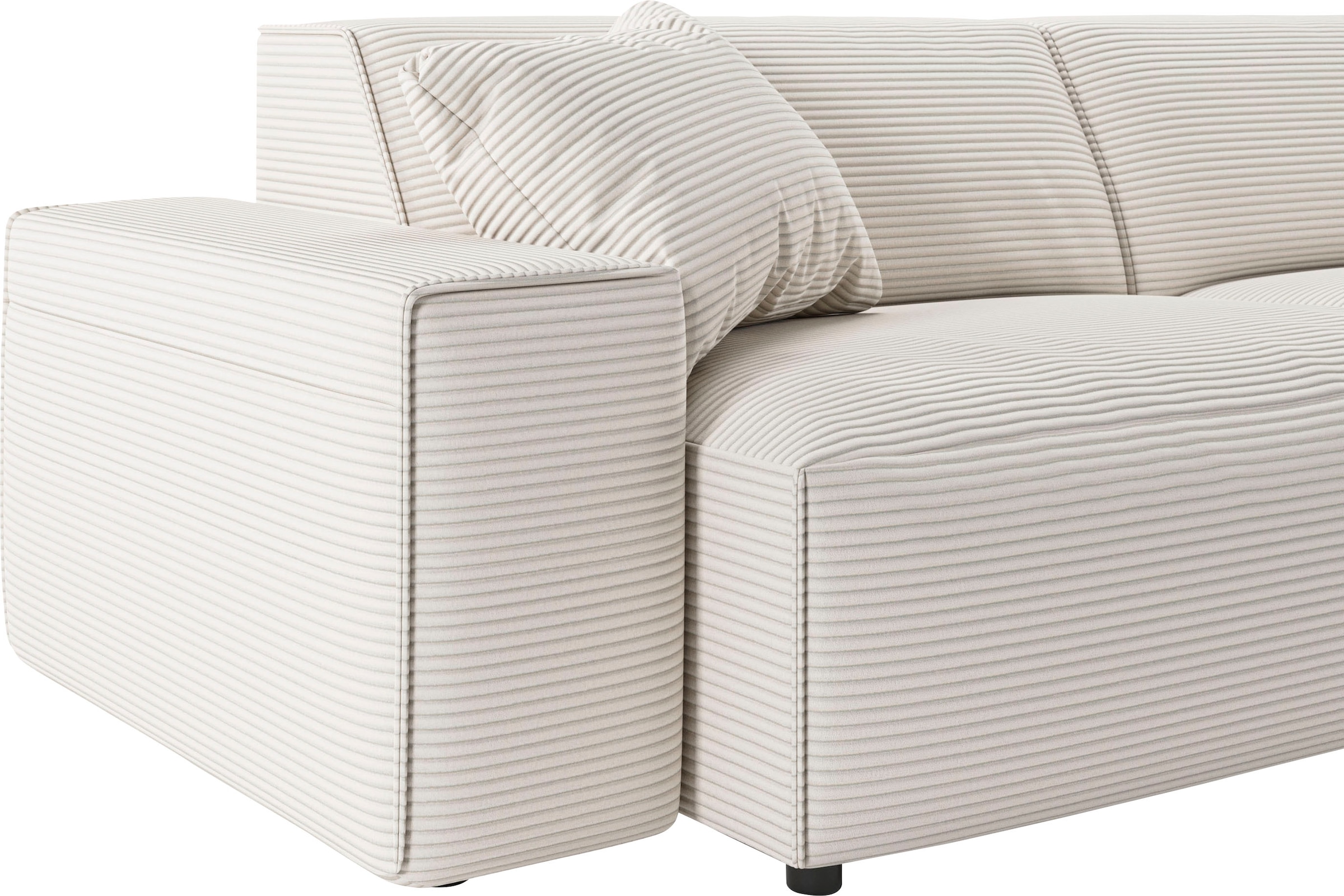 andas Ecksofa »Glimminge auch in Breitcord, Feincord, Bouclé + Easy care-Bezug« L-Form, Breite 294, Zierkissen