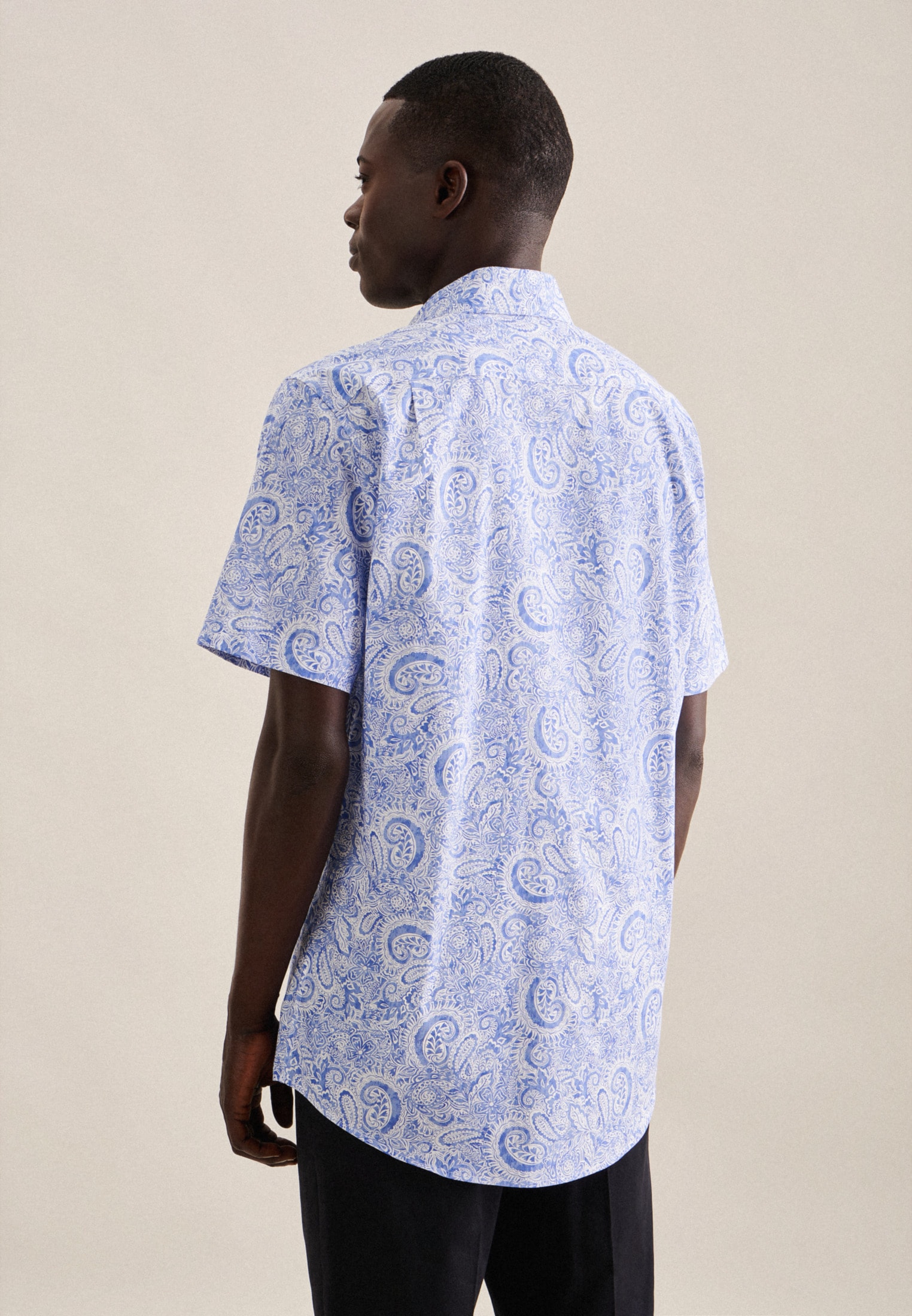 seidensticker Businesshemd »Regular«, Regular Kurzarm Kentkragen Paisley