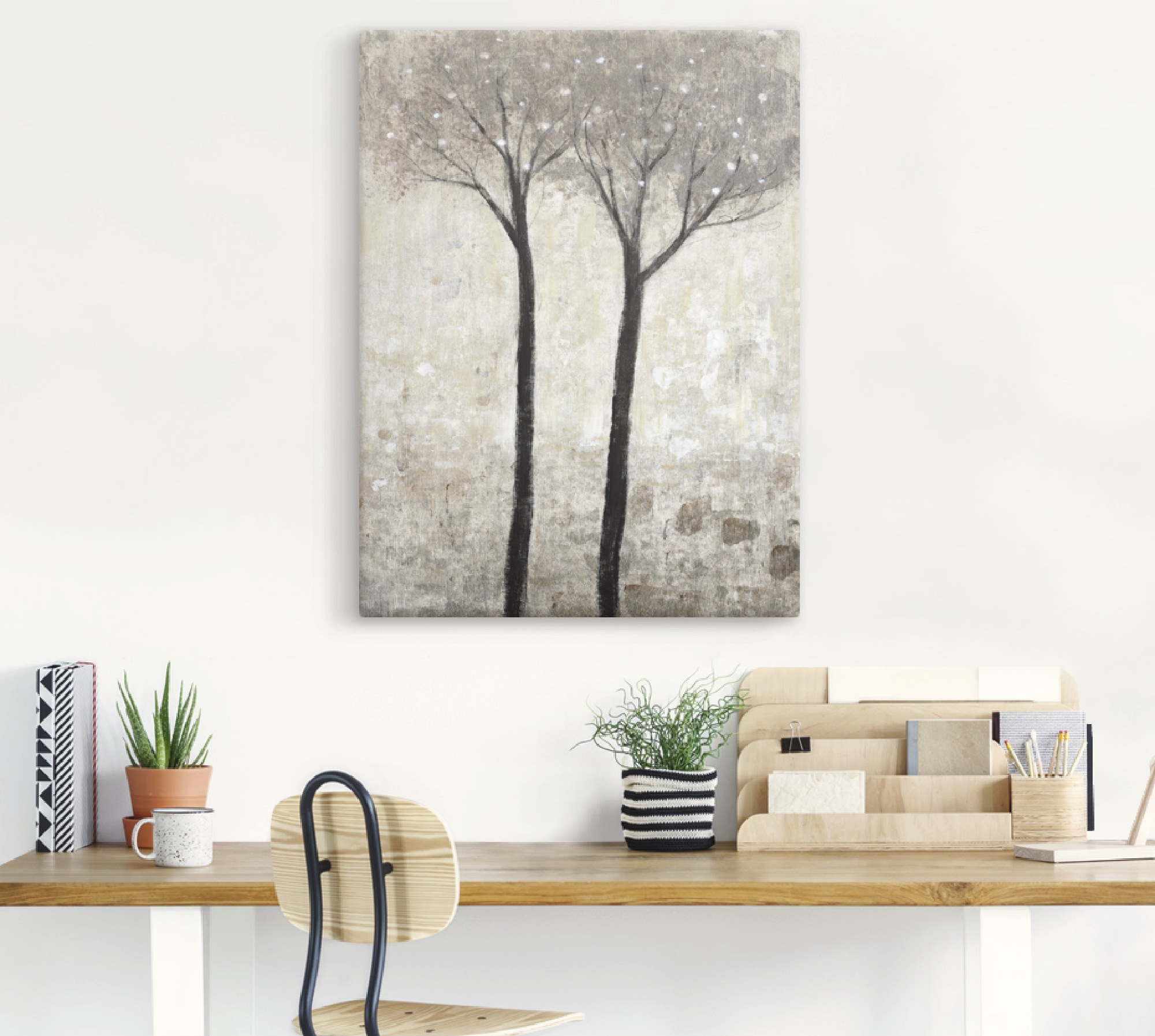 Artland Leinwandbild »Blühender Baum II« Bäume 1 Stk. tlg. auf Holzrahmen gespannt