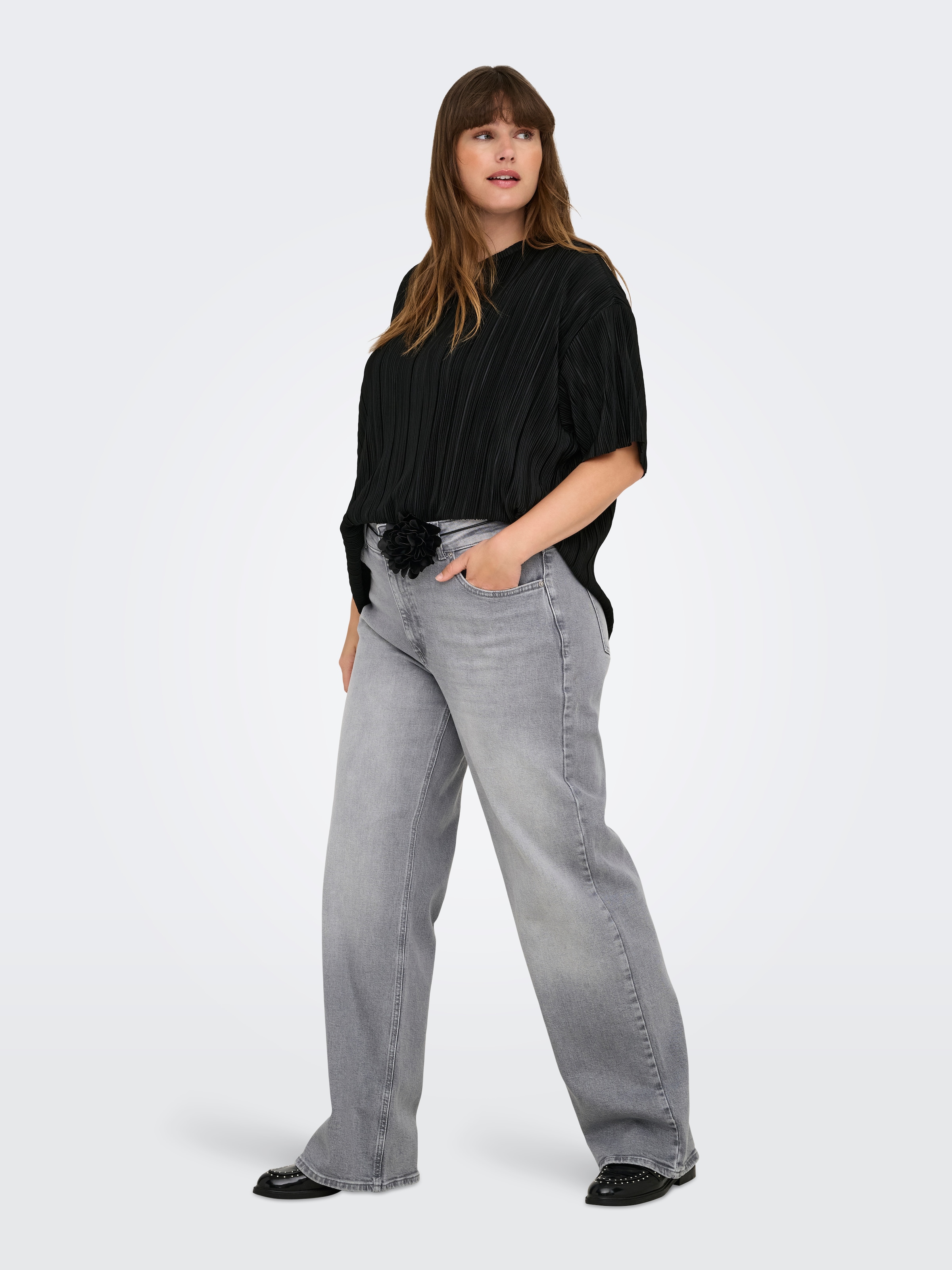 ONLY CARMAKOMA Plisseeshirt »CARRAVENNA S/S PLISSE TOP JRS NOOS«