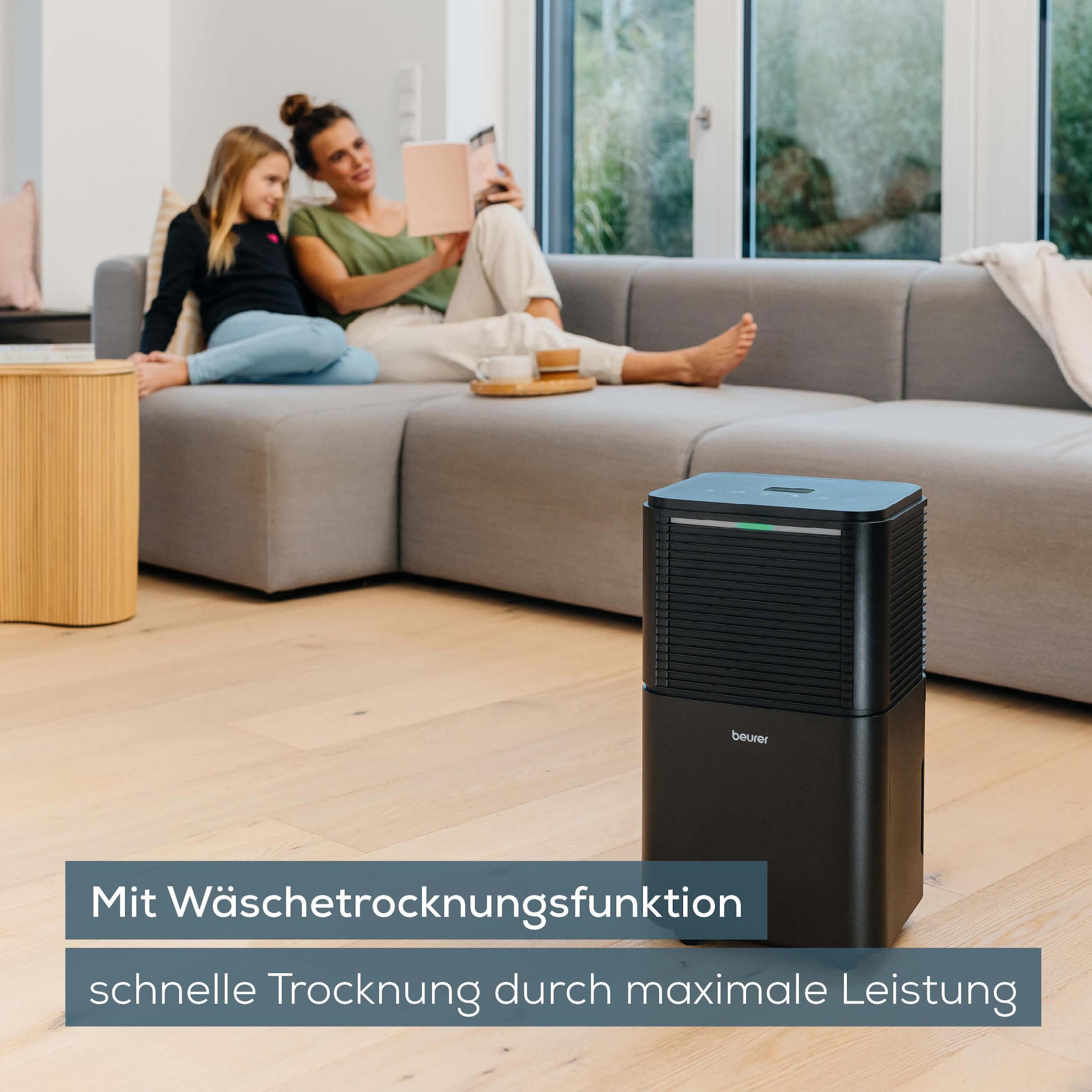 BEURER Luftentfeuchter »LE 150, leistungsstarke Entfeuchtung bis zu 12 Liter pro Tag« Entfeuchtung 12 l/Tag Tank 2 l Mit Automatikmodus, Einstellung der Wunschluftfeuchtigkeit, Nachtmodus