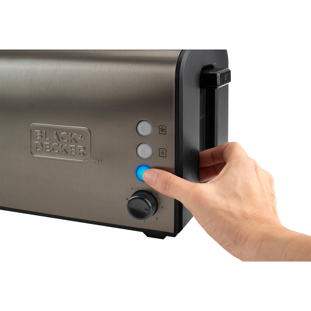 Black + Decker Toaster »BXTO1500E«, 2 lange Schlitze, 1500 W