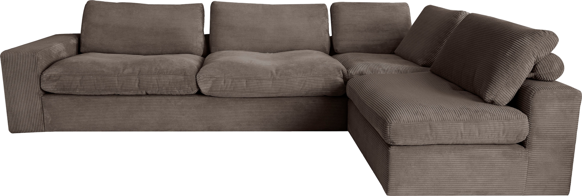 alina Ecksofa »Sandy«, mit losen Sitz und Rückenkissen, in modernem Cordstoff