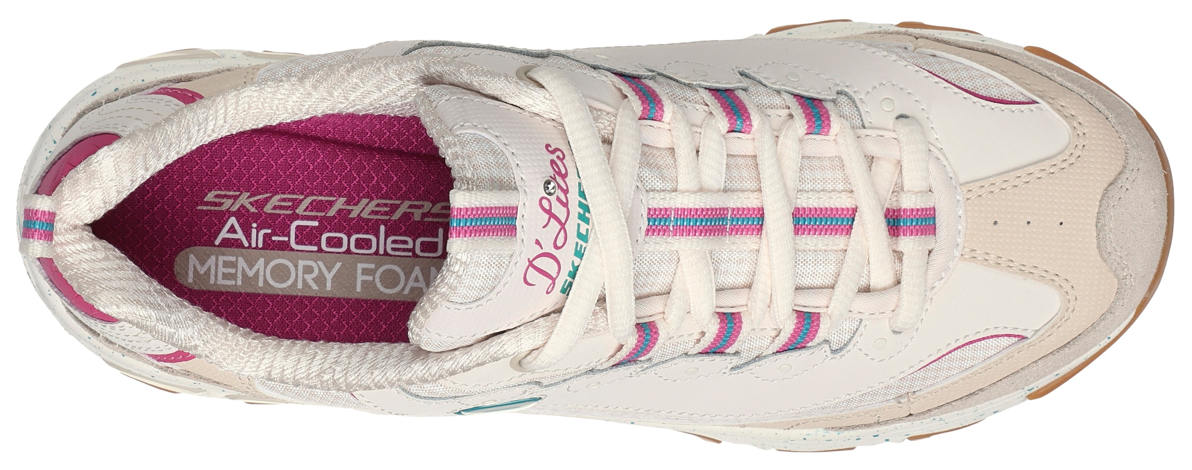 Skechers Sneaker »D'LITES-BOLD VIEWS«, Freizeitschuh, Halbschuh, Schnürschuh mit Air-Cooled Memory Foam