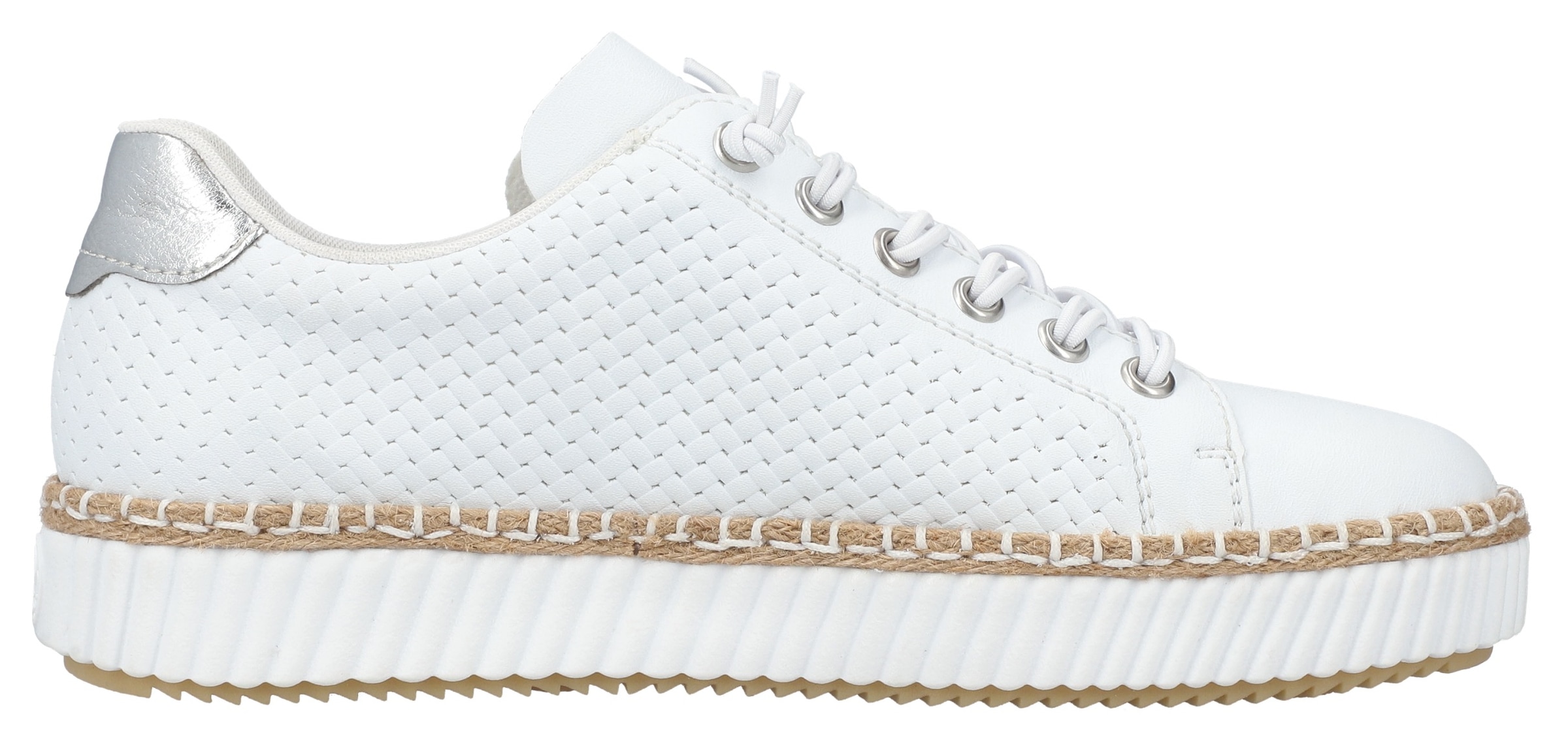 Rieker Sneaker, mit modischer Ziernaht, Freizeitschuh, Halbschuh, Schnürschuh