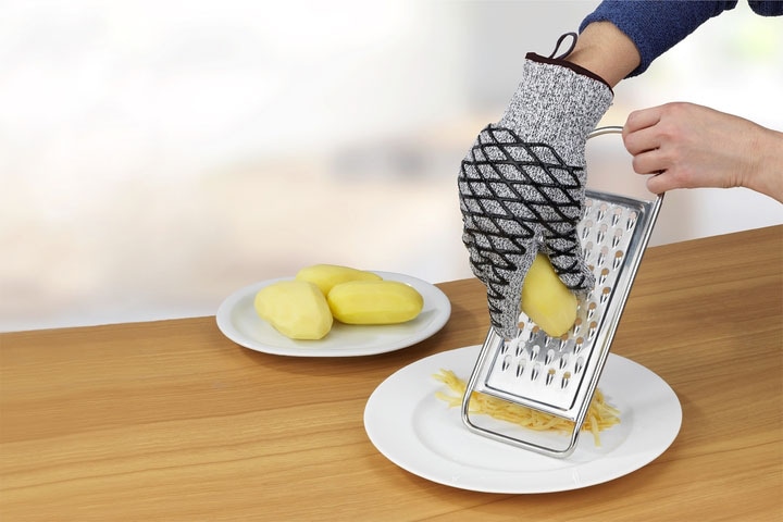 Maximex Grillhandschuhe »2in1«, (Set, 2 tlg.), Schnittschutzhandschuhe für Herren, hitzebeständige Küchenhandschuhe