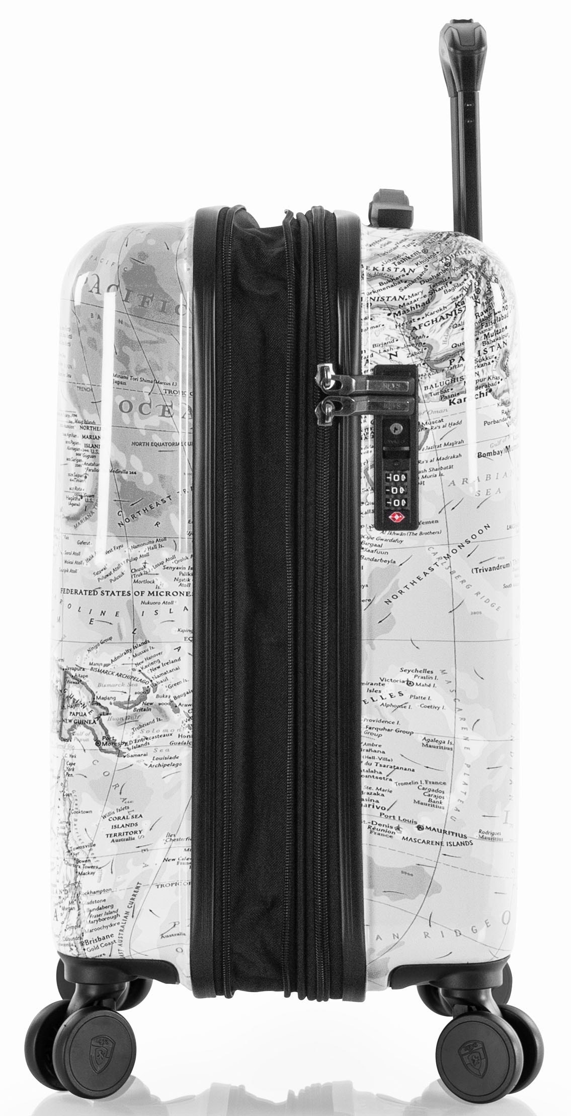 Heys Hartschalen-Trolley »Journey 3G schwarz/weiß, 53 cm«, 4 Rollen, Heys x Joachim Llambi Handgepäck-Koffer Reisegepäck