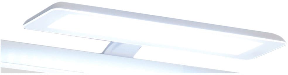 Saphir Badmöbel-Set »Quickset 2-teilig, Mineralmarmor-Waschtisch und LED-Spiegel«, (4 St.), Waschplatz 61 cm breit, 2 Türen, 1 Schublade, Spiegel-Ablage, Bad-Set