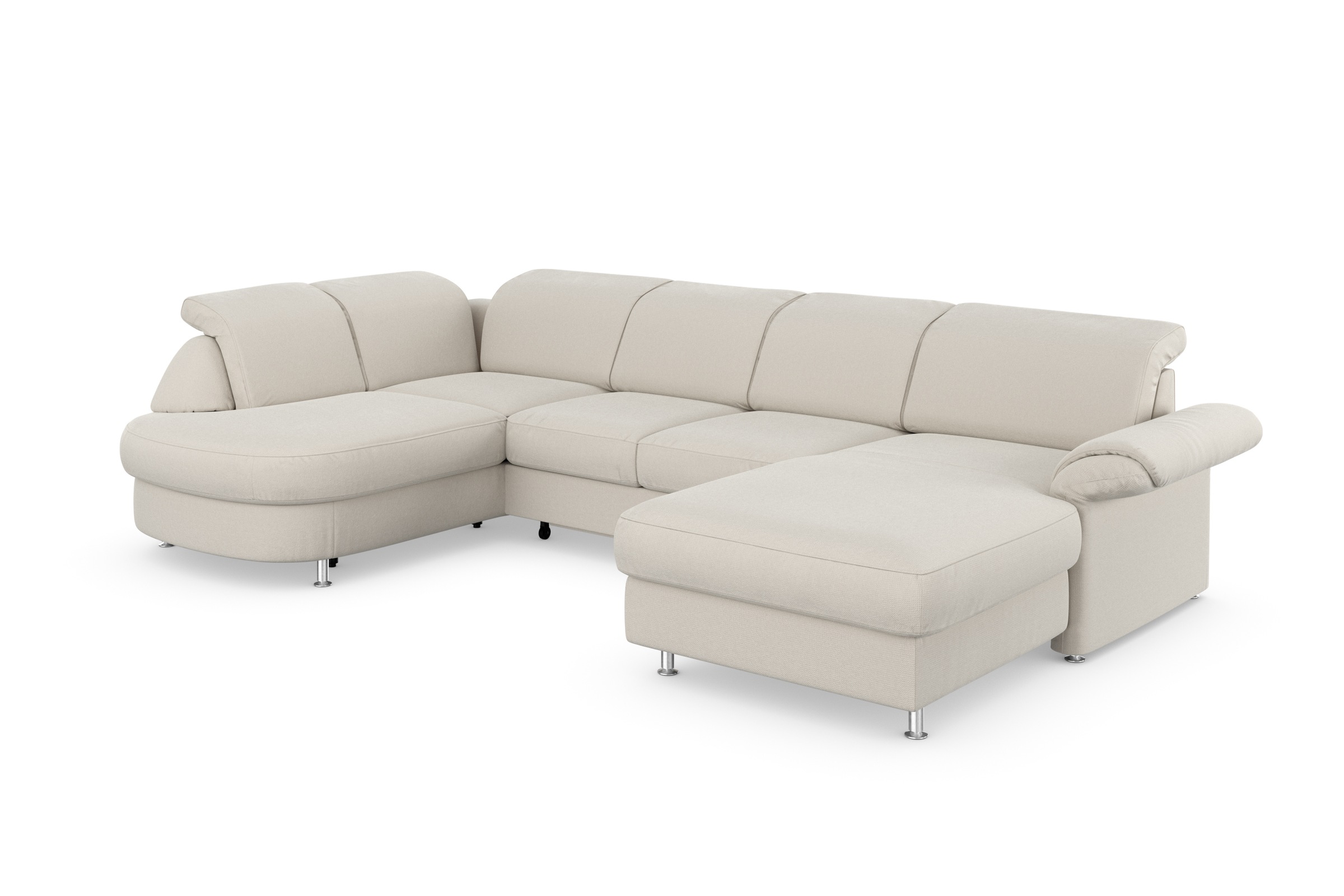 sit&more Wohnlandschaft »Apulia U-Form«, wahlweise Bettfunktion, Bettkasten und Kopf- und Armteilverstellung