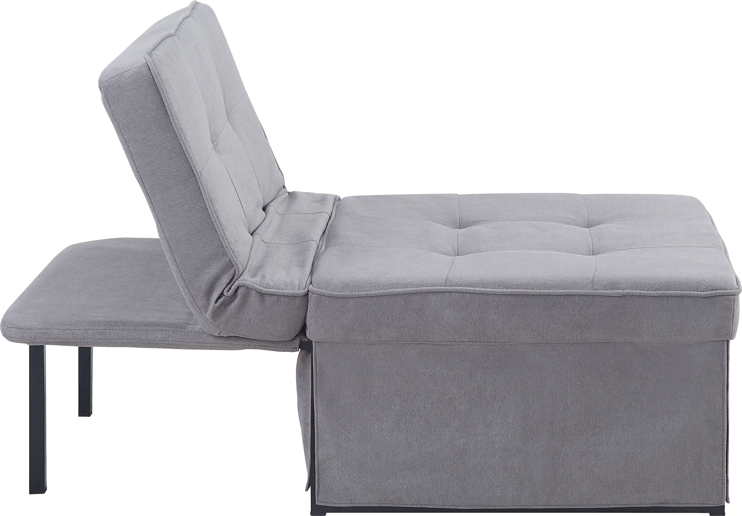 ATLANTIC home collection Schlafsofa Finn, wandelbar zum Loungesessel, Relaxliege und Gästebett, inkl. Kissen