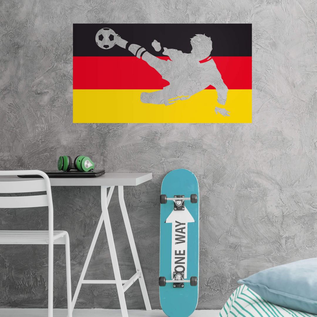 »Deutschland Wandtattoo bestellen bequem Wall-Art (1 Fußballer«, St.) Fahne +