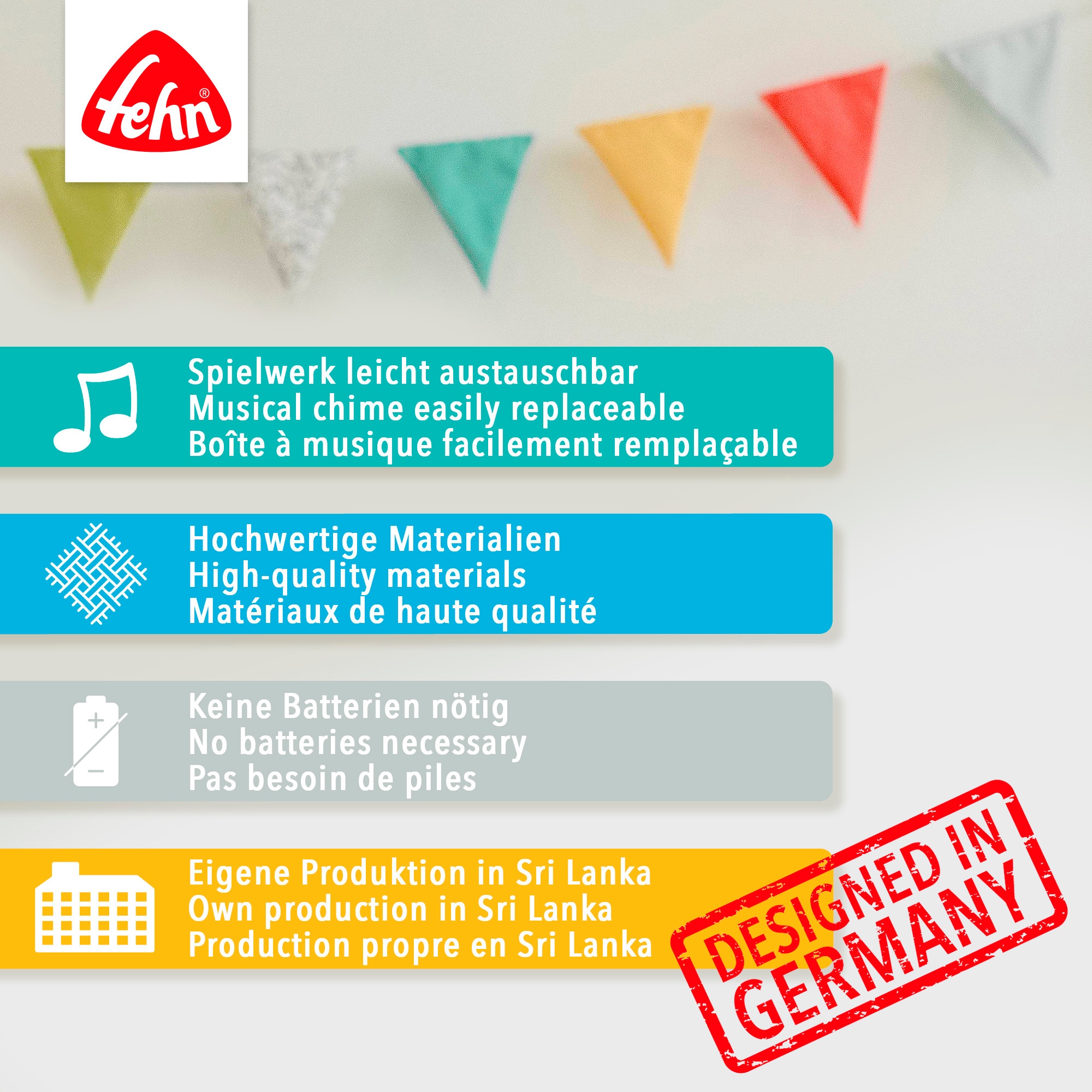 Fehn Spieluhr »Mini-Spieluhr Hund« Enthält Bio-Baumwolle