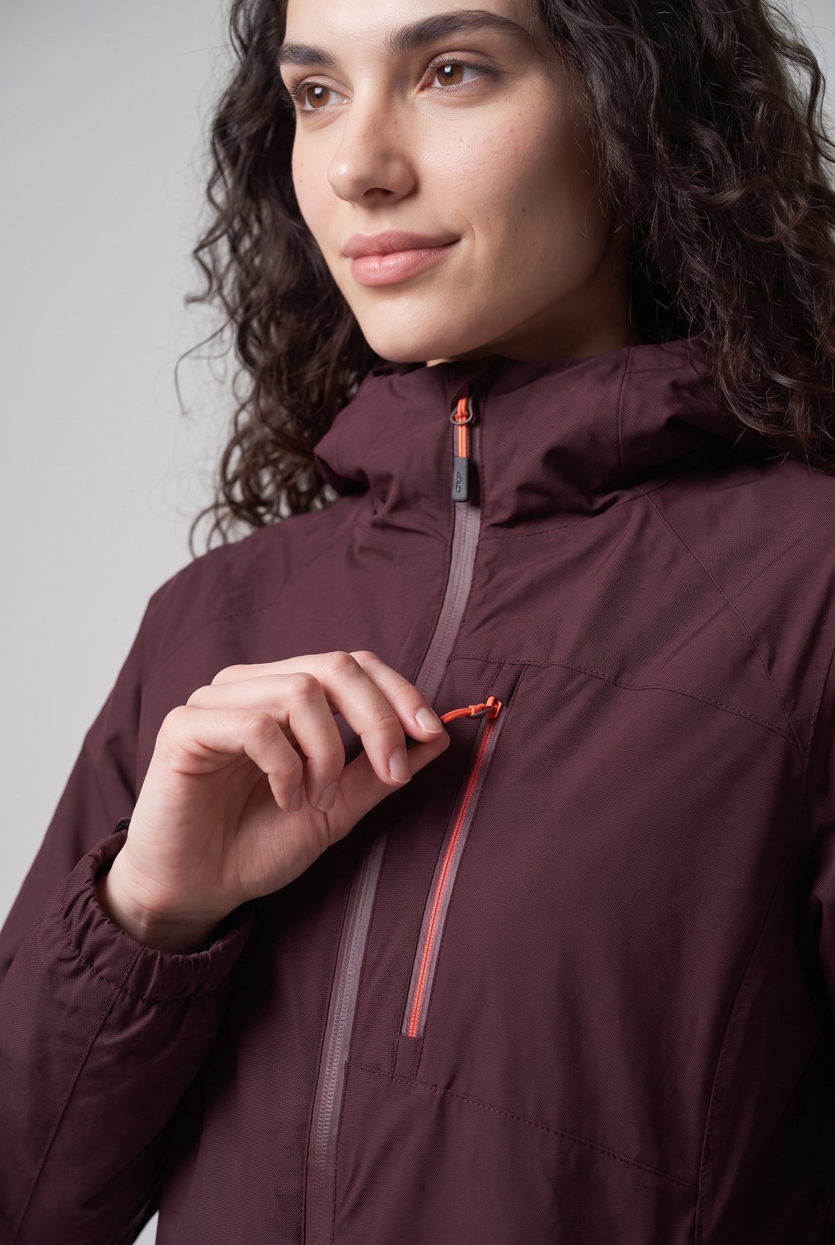 CMP Funktionsjacke »WOMAN JACKET FIX HOOD« mit Kapuze sportliche Optik, mit Kapuze, aus Polyester-Obermaterial