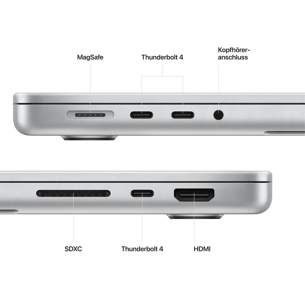 Apple Notebook »MacBook Pro, 14,2”, Apple M2 Chip, Retina Display, 16 GB RAM (2023)«, (35,97 cm/14,2 Zoll), Apple, M2, 512 GB SSD