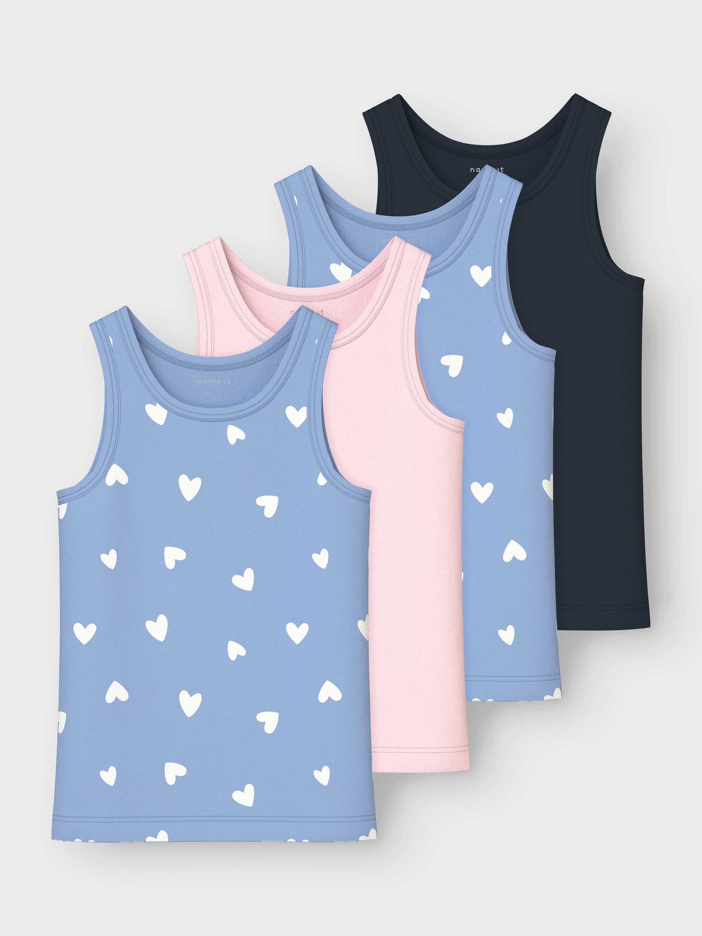 Name It Unterhemd »NKFTANK TOP 4P HEARTS NOOS«, (Packung, 4 St.)