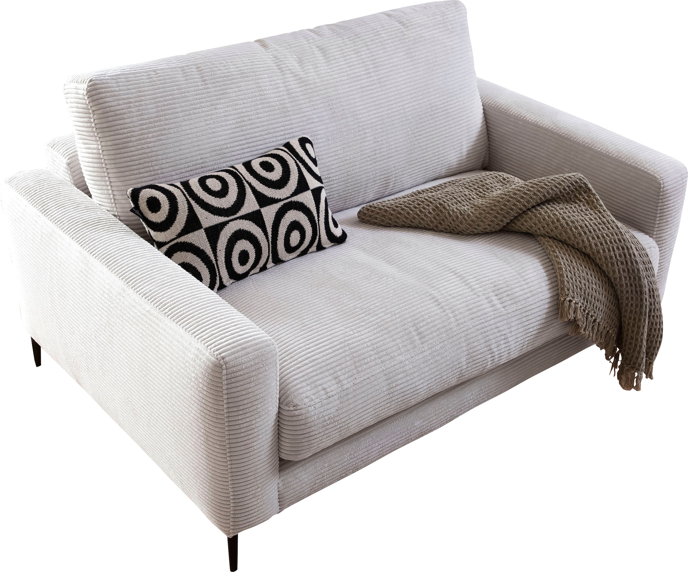 INOSIGN 1,5-Sitzer »Downtown B/T/H: 152/105/84 cm«, weicher Sitzkomfort, Cord, gemütliches Loungemöbel zum Relaxen