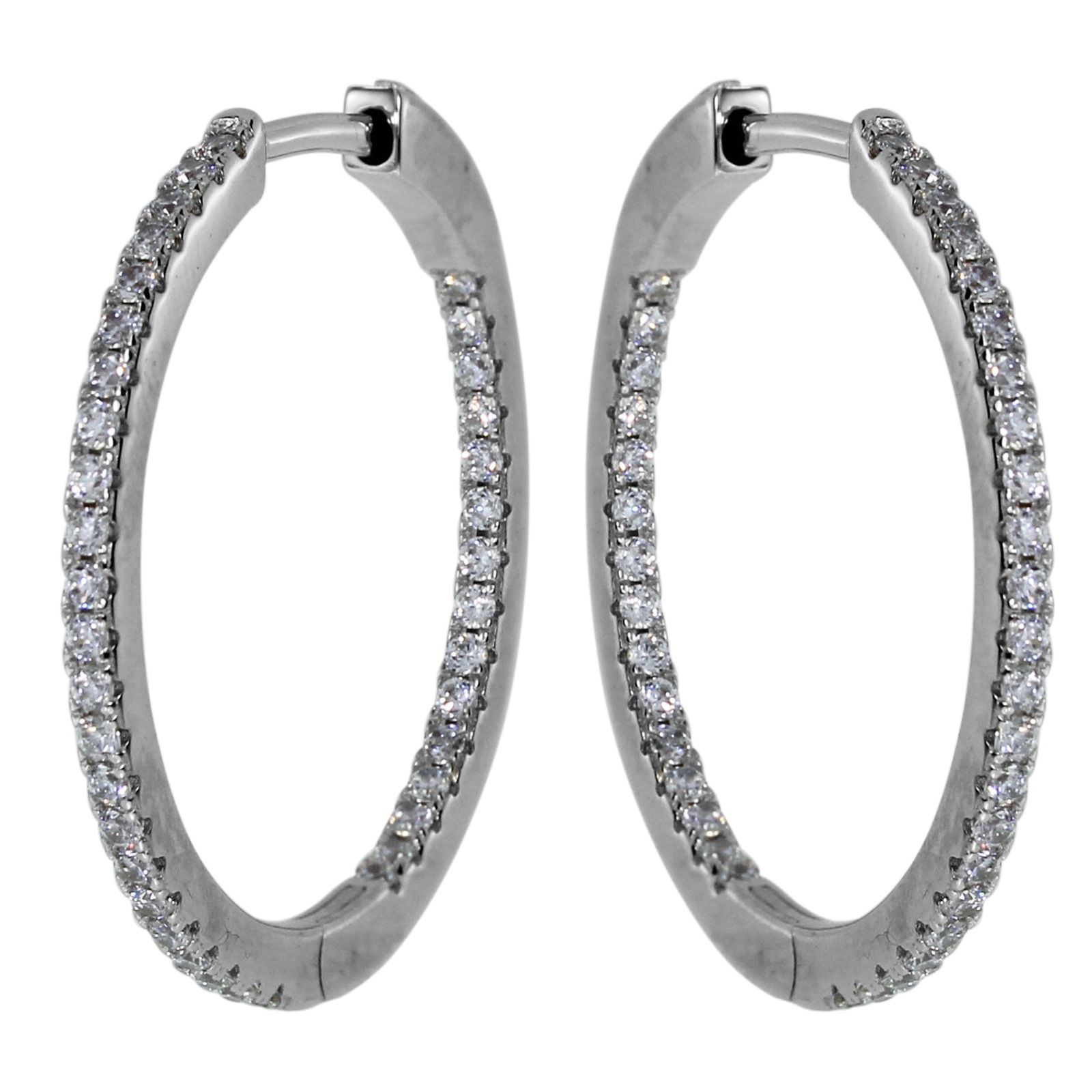 OSTSEE-SCHMUCK Klappcreolen »- Simone 30 mm - Silber 925/000 - Zirkonia«