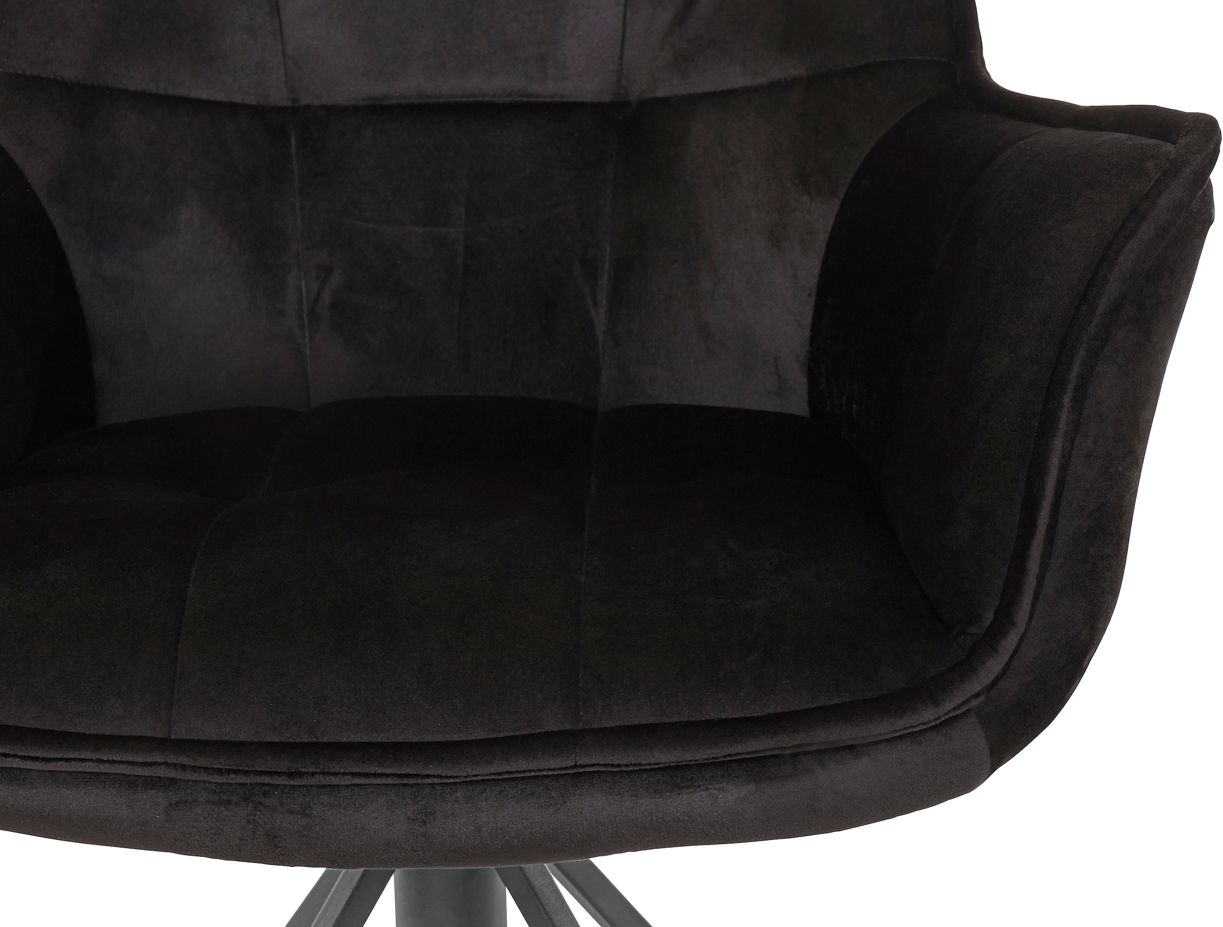 andas Esszimmerstuhl »Kilden«, 2 St., Veloursstoff, mit Sitz in Veloursstoff,  schwarzes Gestell aus Metall, Sitzhöhe 48 cm bequem bestellen